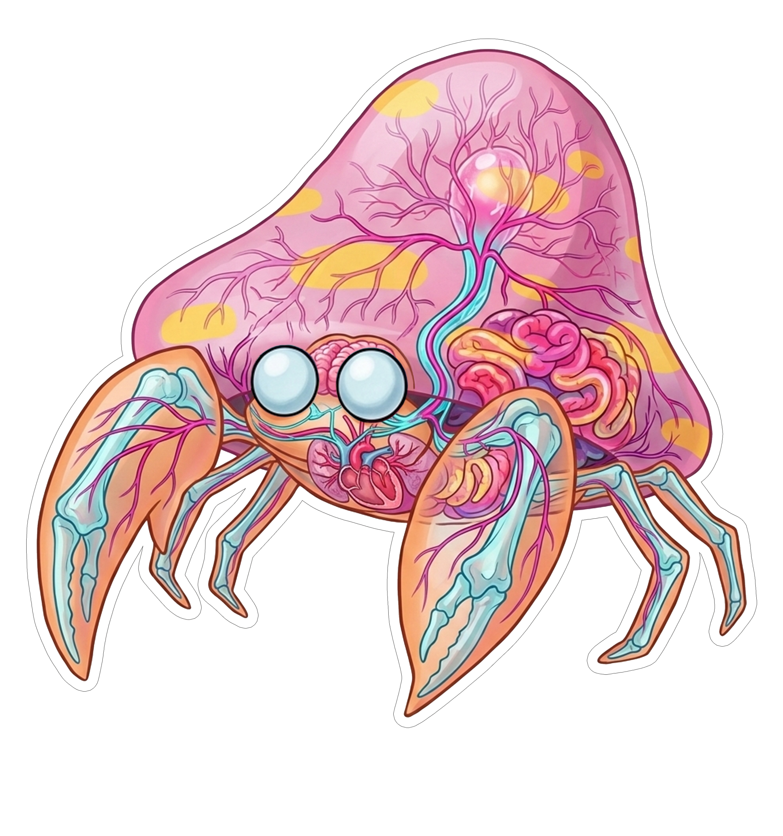 2 Inch Diaphonized Pokemon Anatomy Stickers
