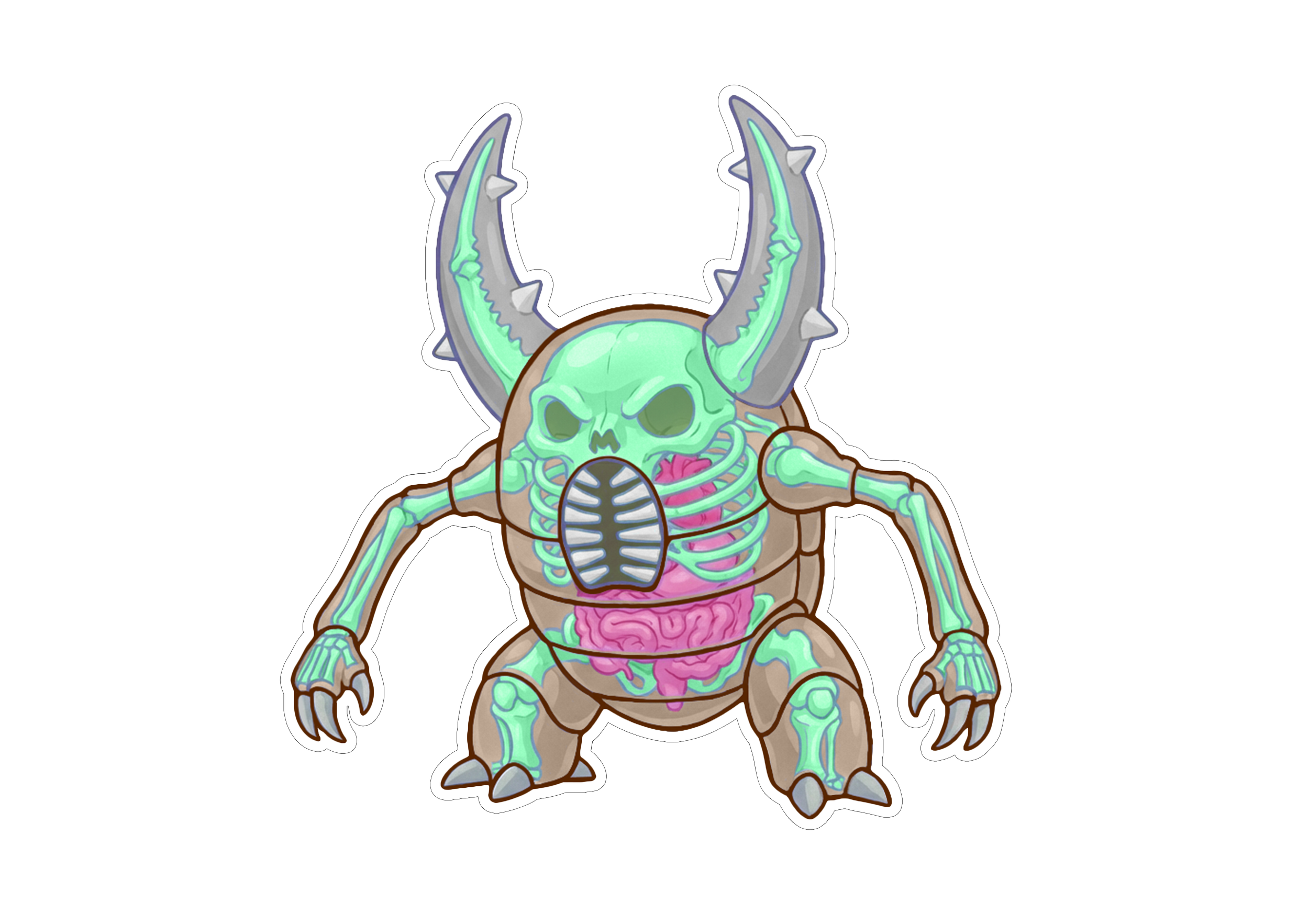 2 Inch Diaphonized Pokemon Anatomy Stickers