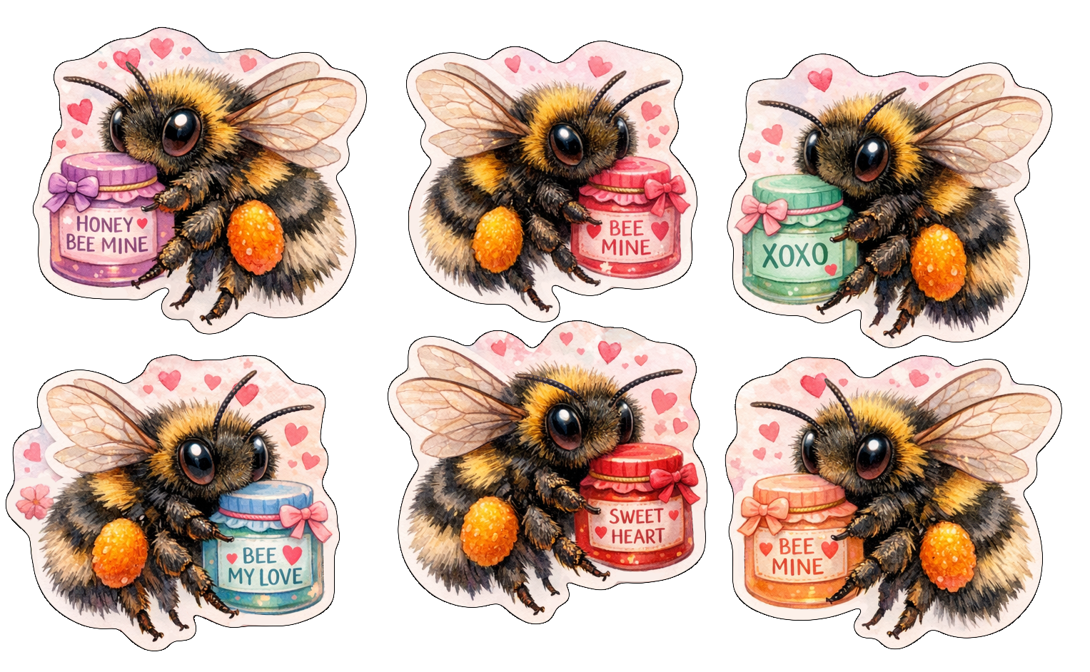 For My Honey Bee Valentines Day Sticker Sets
