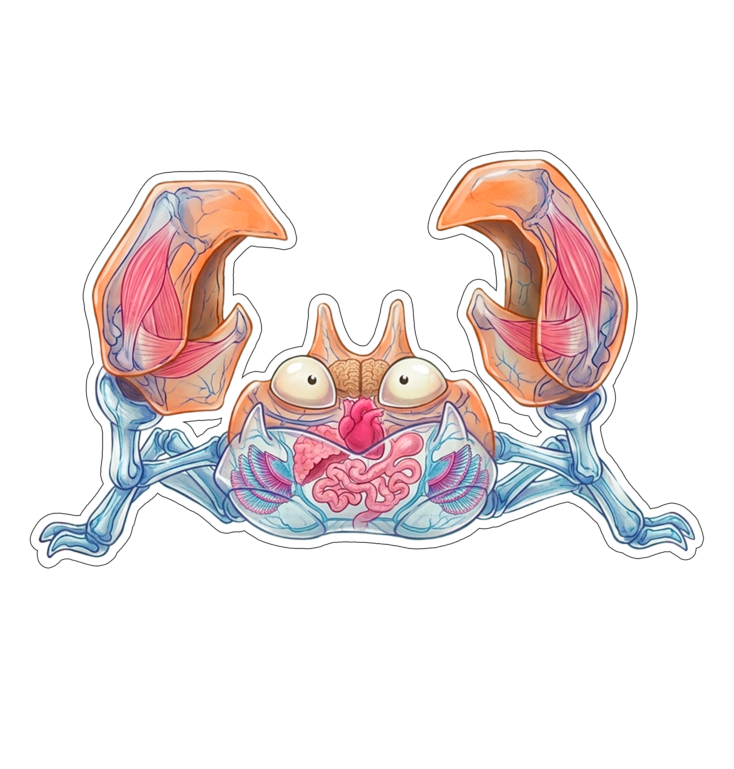 2 Inch Diaphonized Pokemon Anatomy Stickers