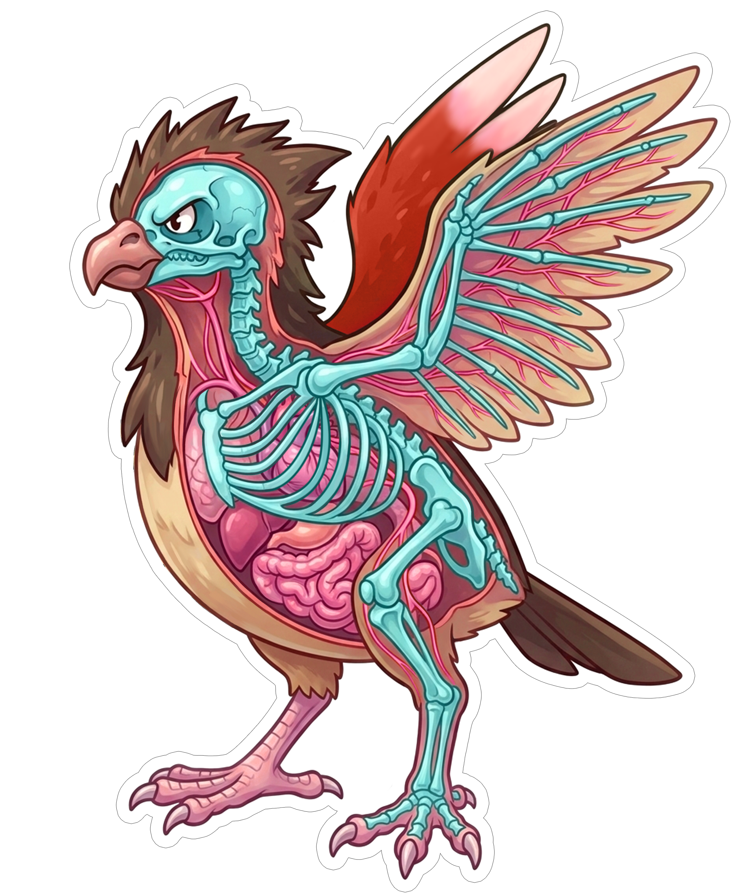 2 Inch Diaphonized Pokemon Anatomy Stickers
