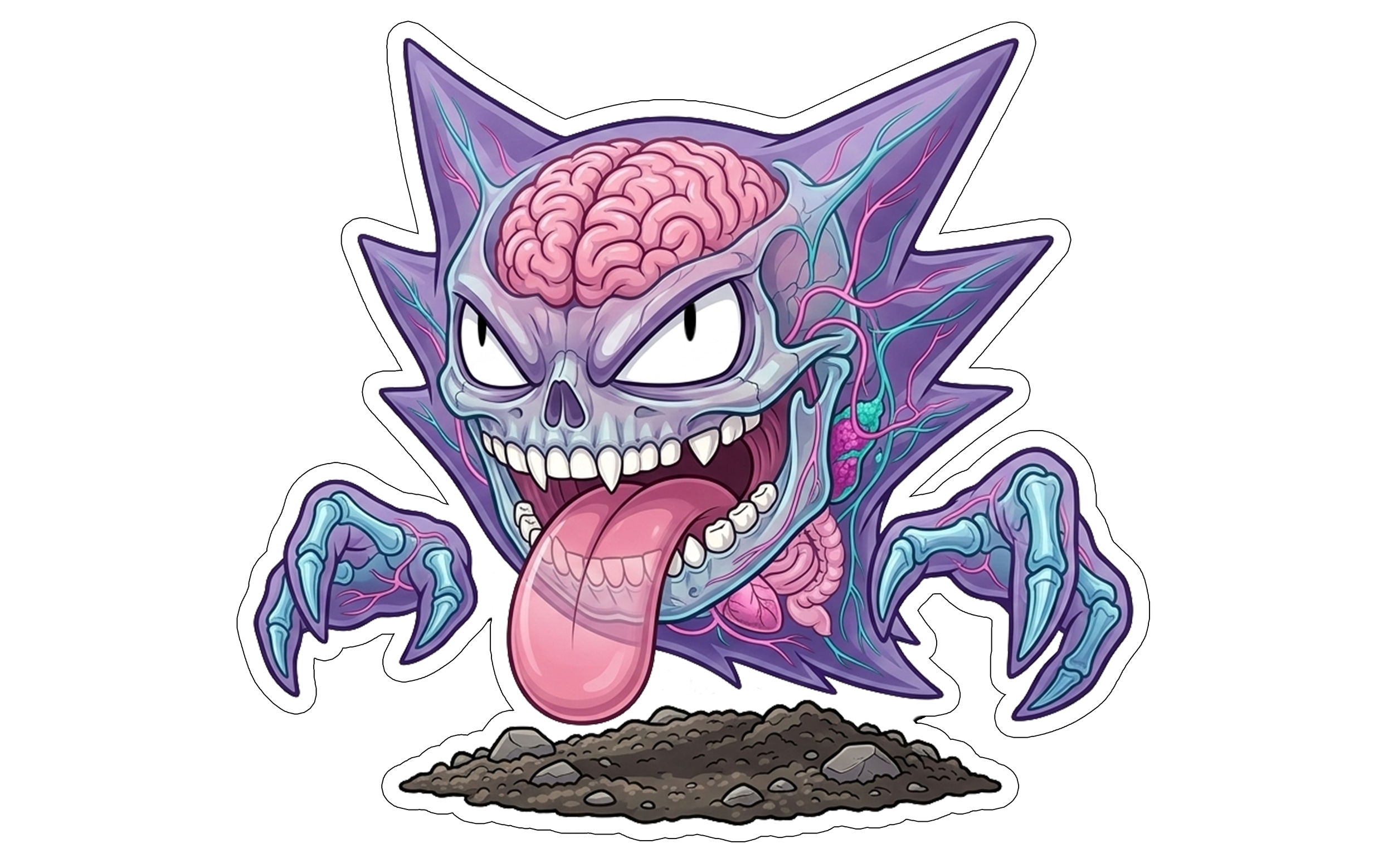 2 Inch Diaphonized Pokemon Anatomy Stickers