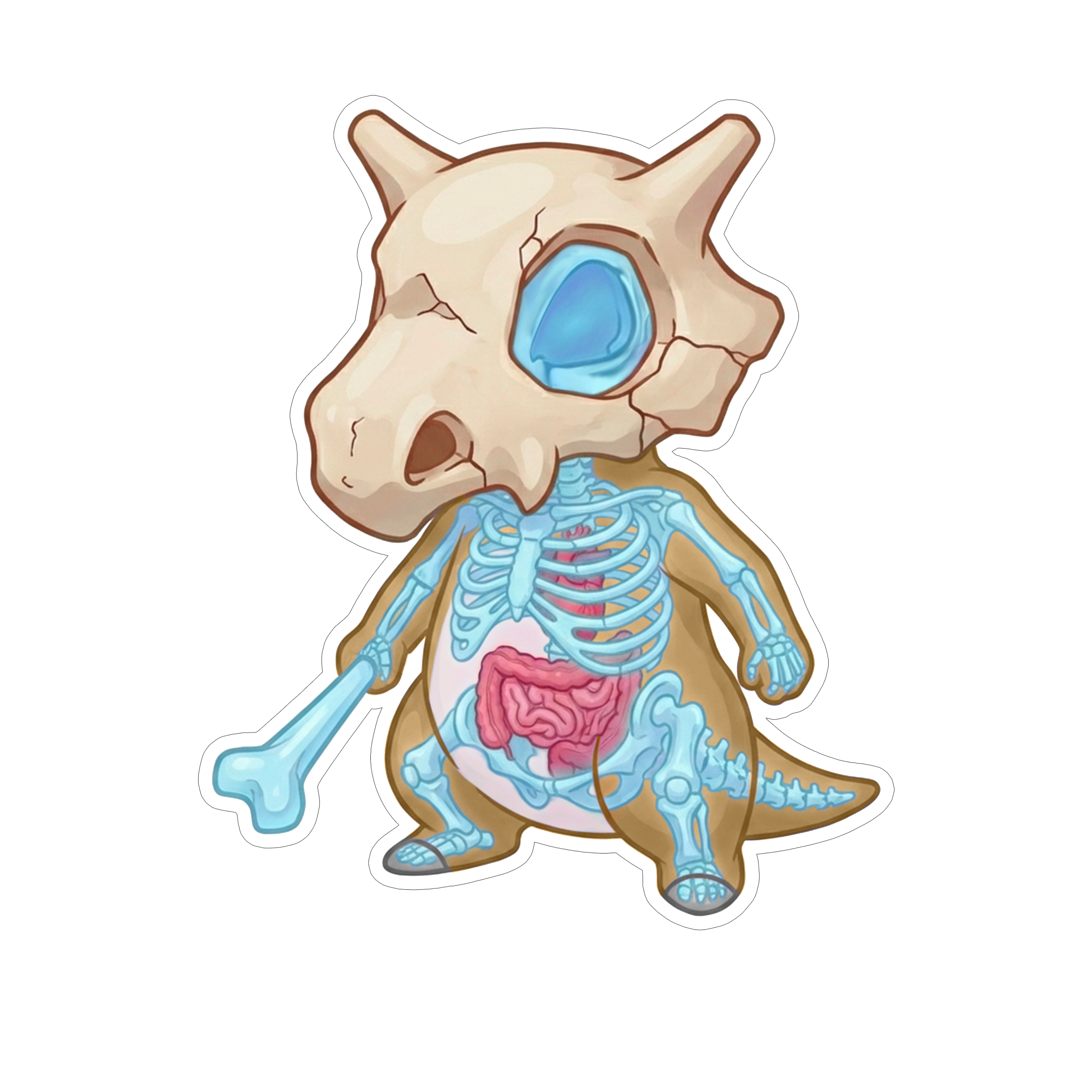2 Inch Diaphonized Pokemon Anatomy Stickers