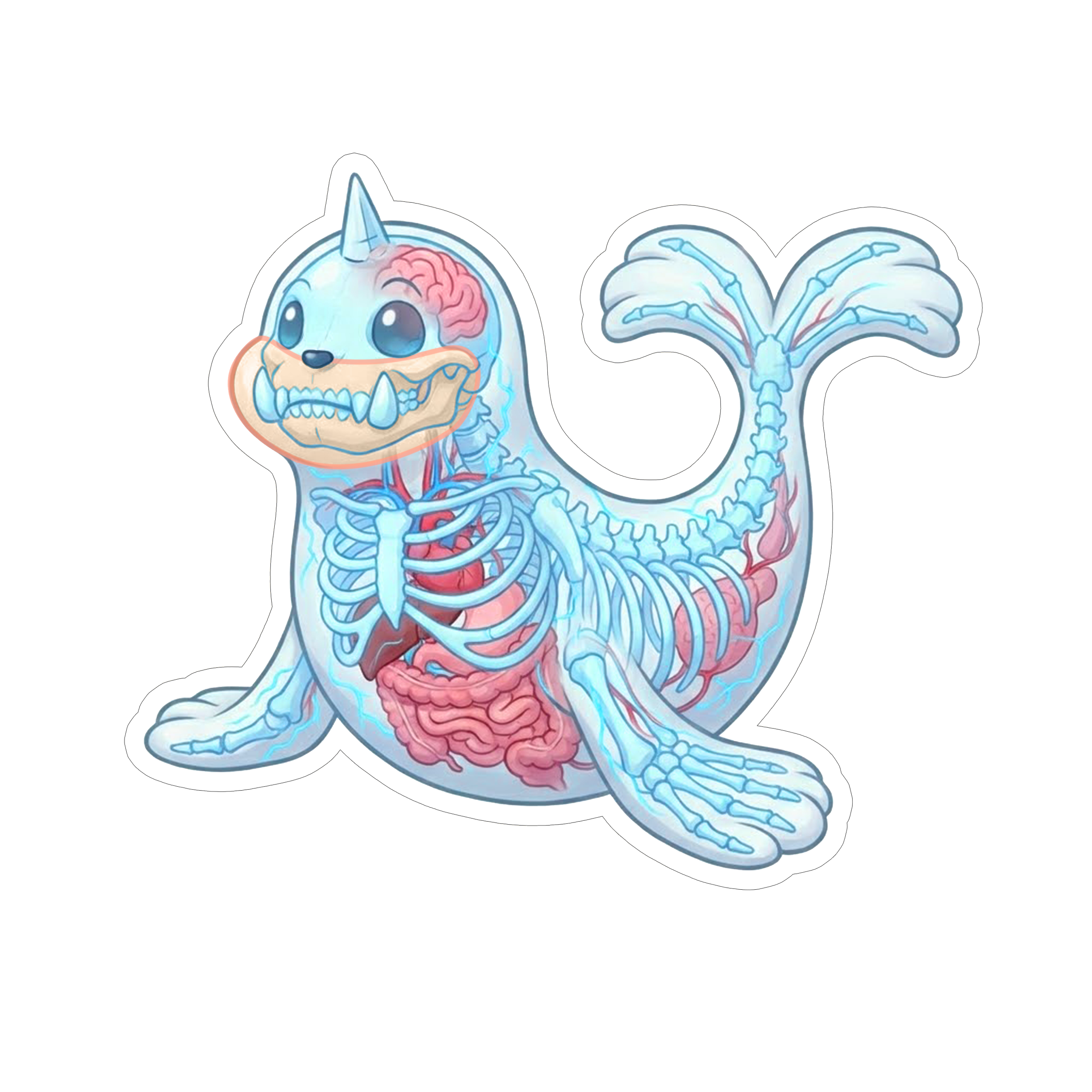 2 Inch Diaphonized Pokemon Anatomy Stickers