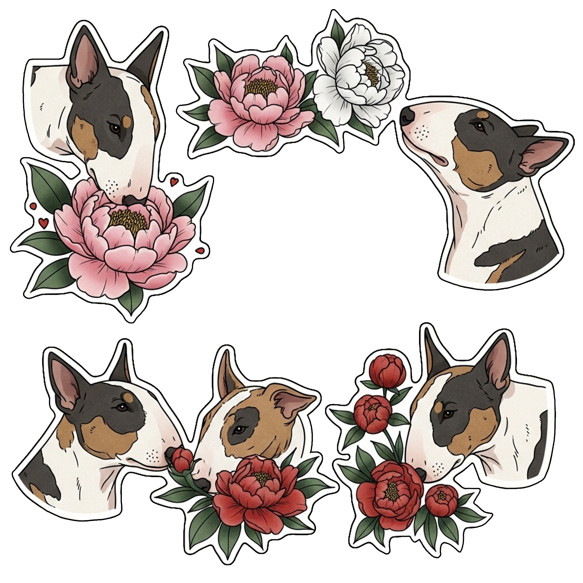 Bull Terriers & Blooms