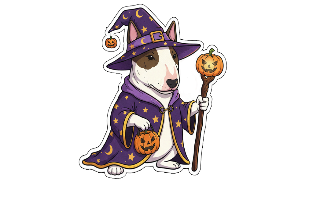 Bull Terrier Wizard Sticker