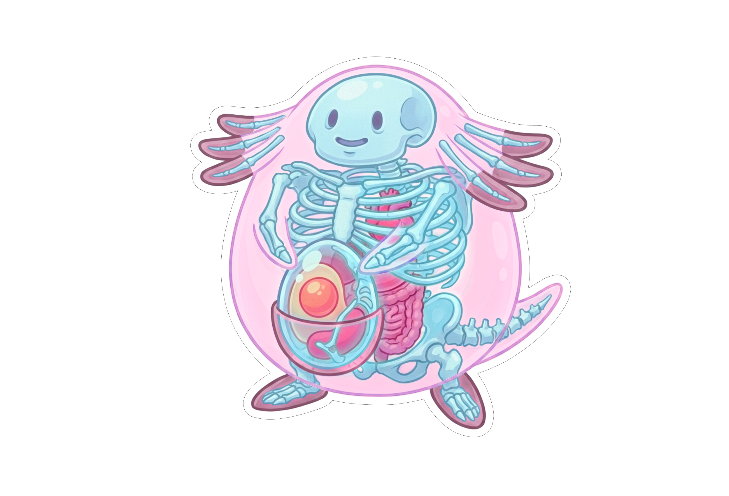 2 Inch Diaphonized Pokemon Anatomy Stickers