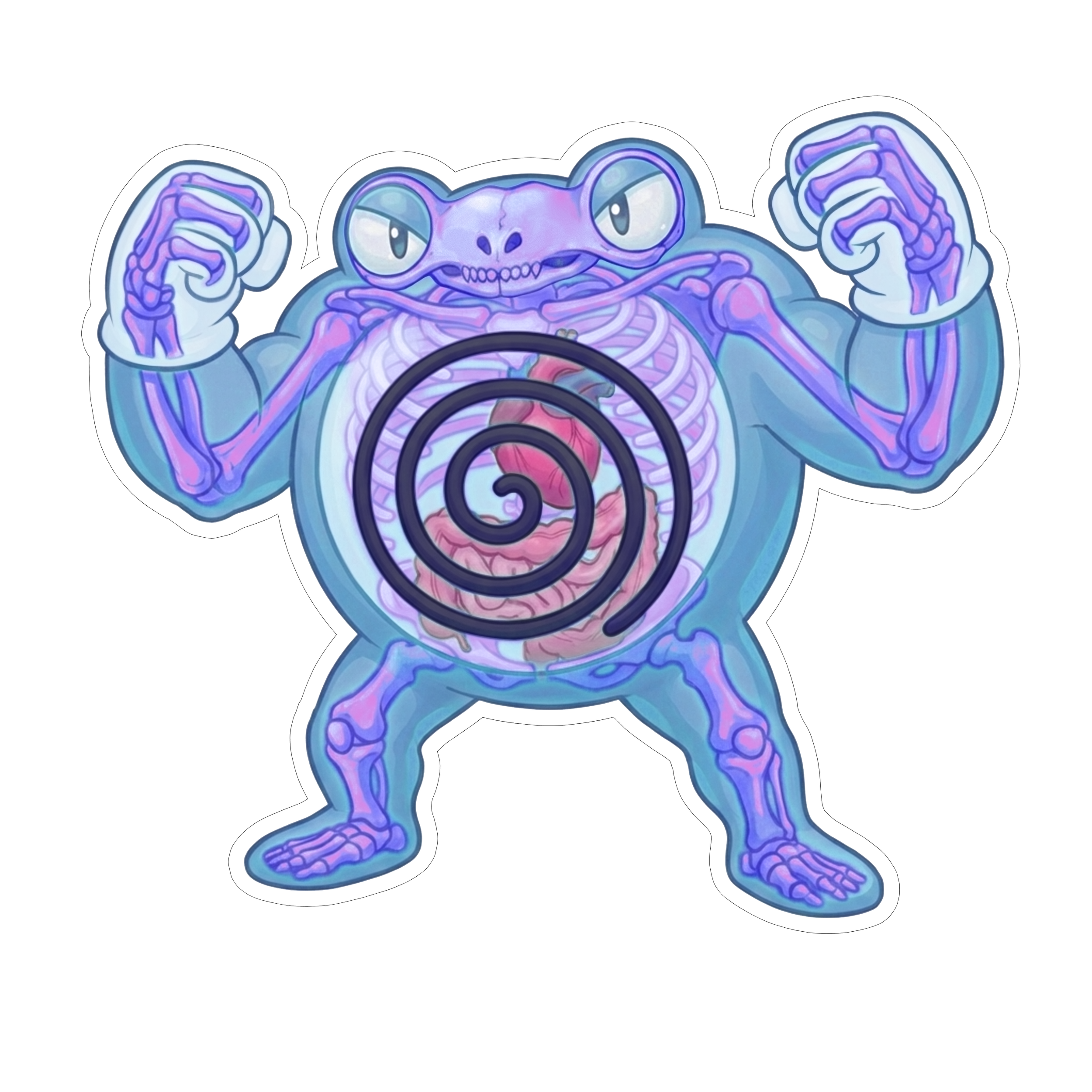 2 Inch Diaphonized Pokemon Anatomy Stickers