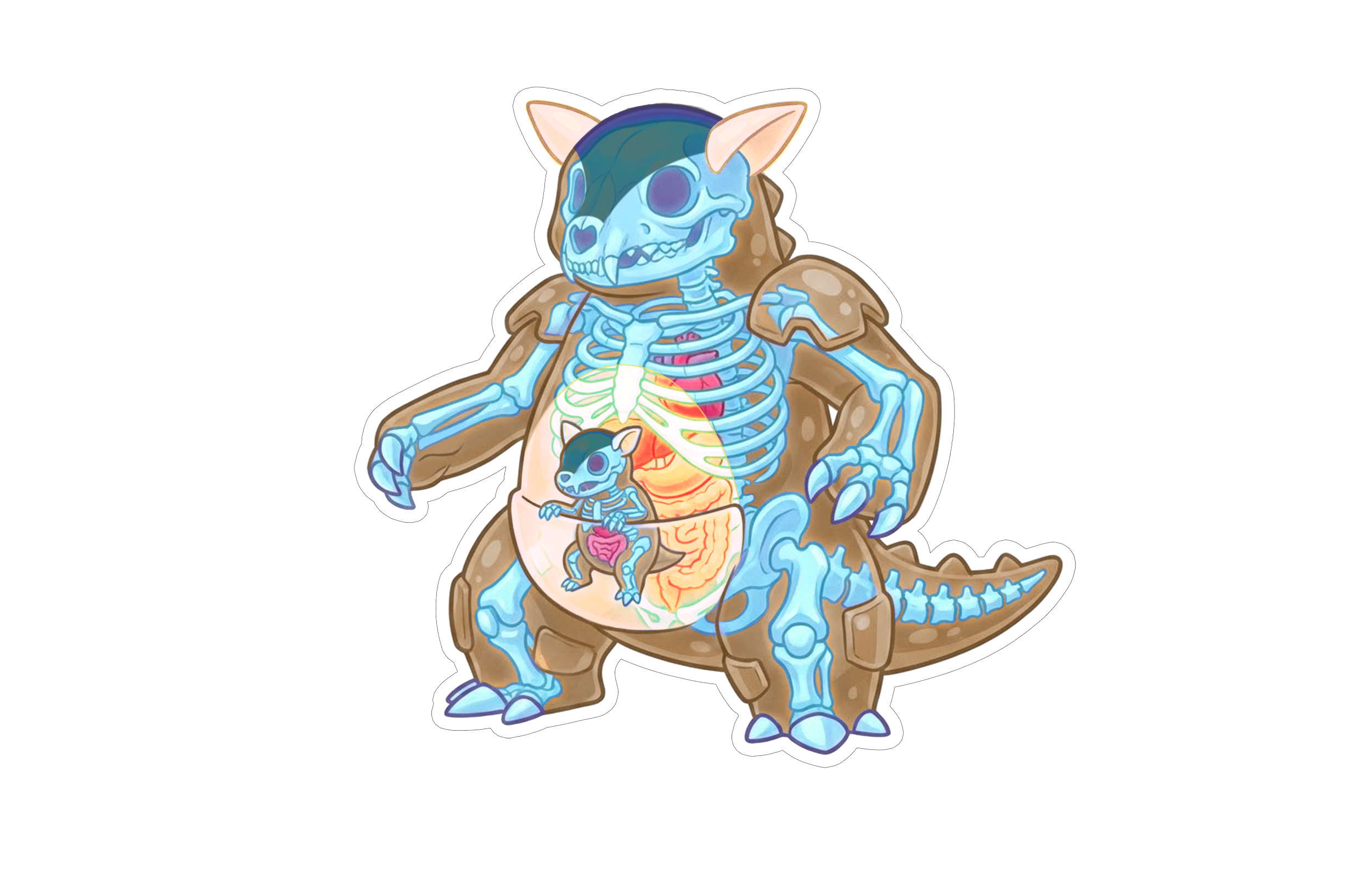 2 Inch Diaphonized Pokemon Anatomy Stickers