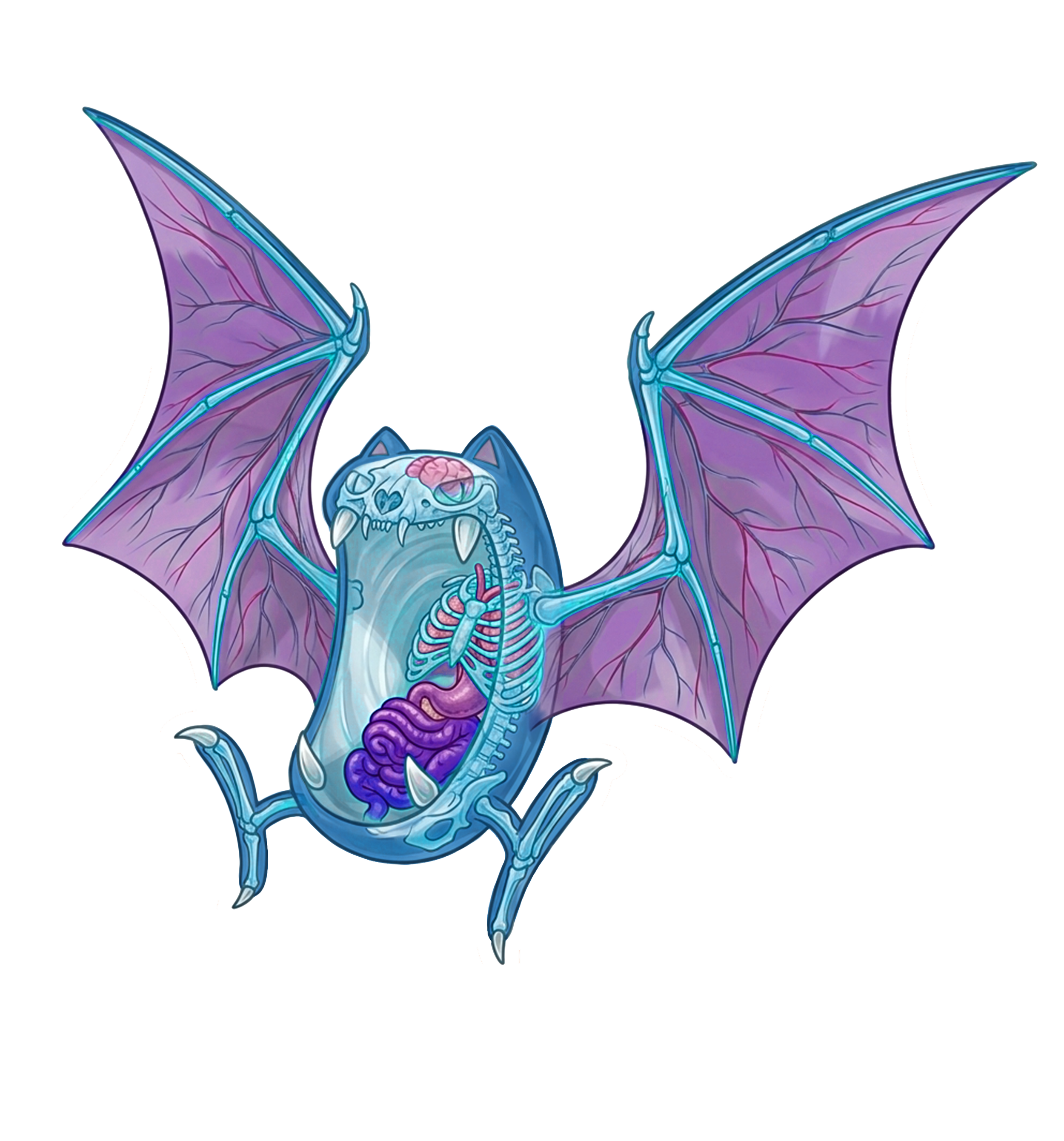 2 Inch Diaphonized Pokemon Anatomy Stickers