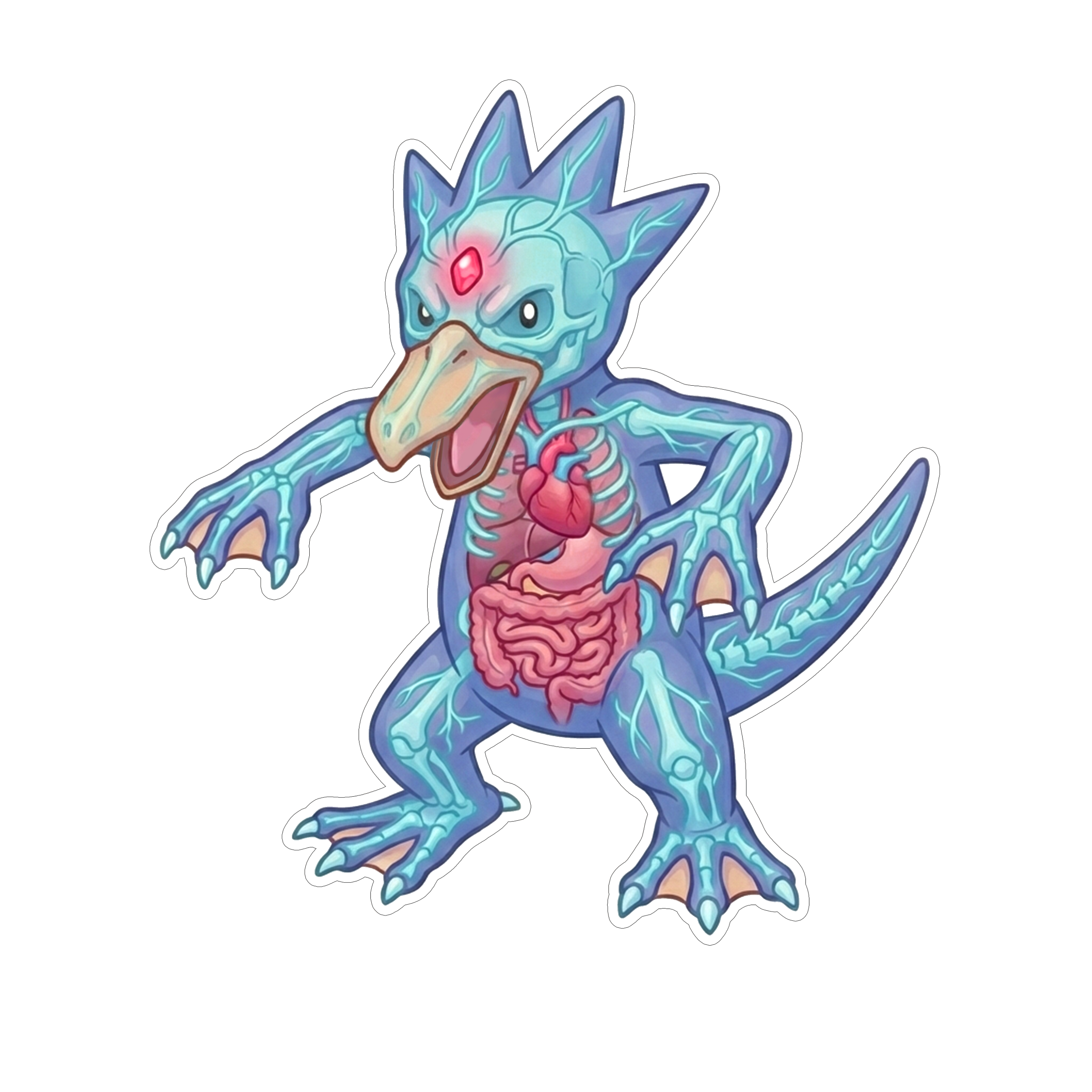 2 Inch Diaphonized Pokemon Anatomy Stickers