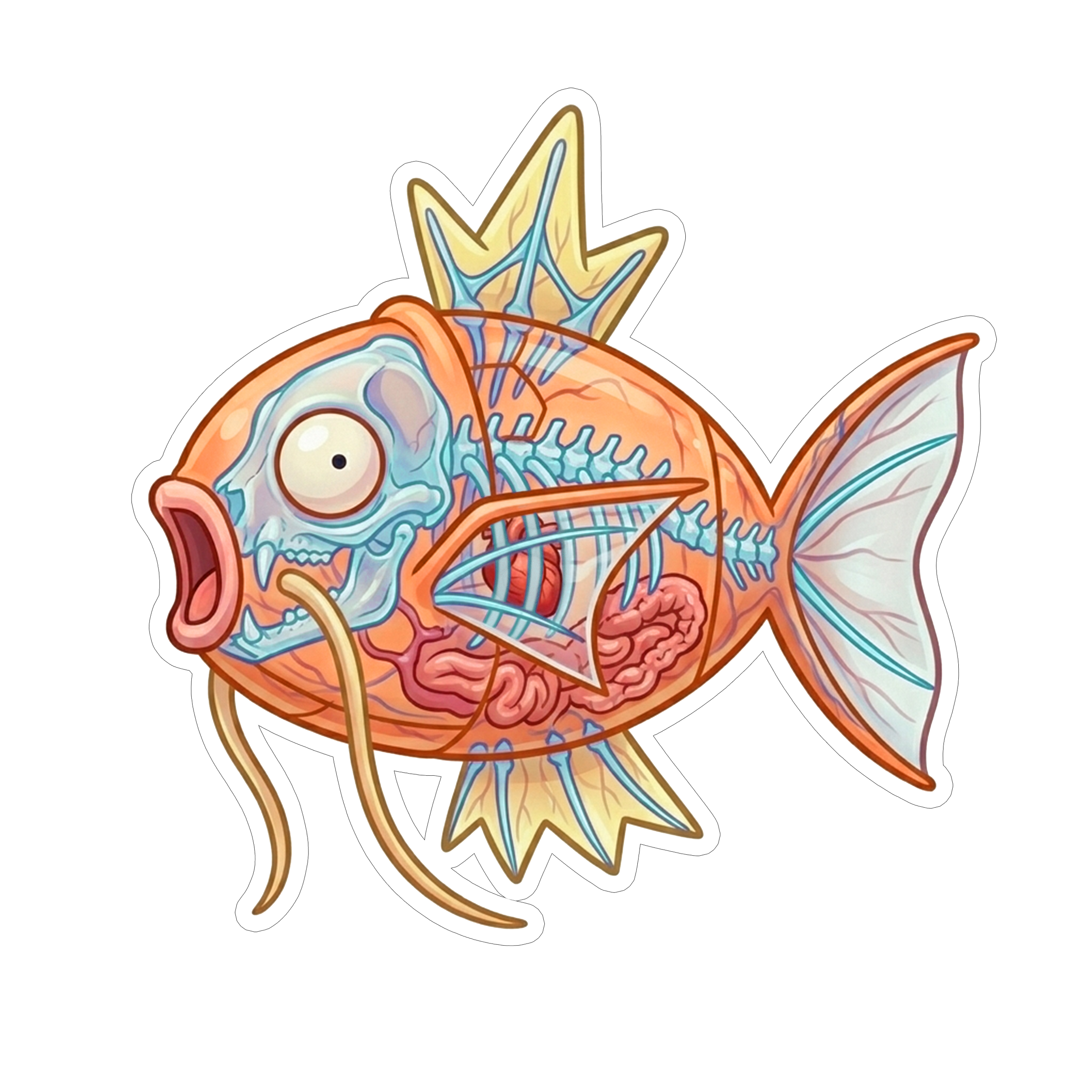 2 Inch Diaphonized Pokemon Anatomy Stickers