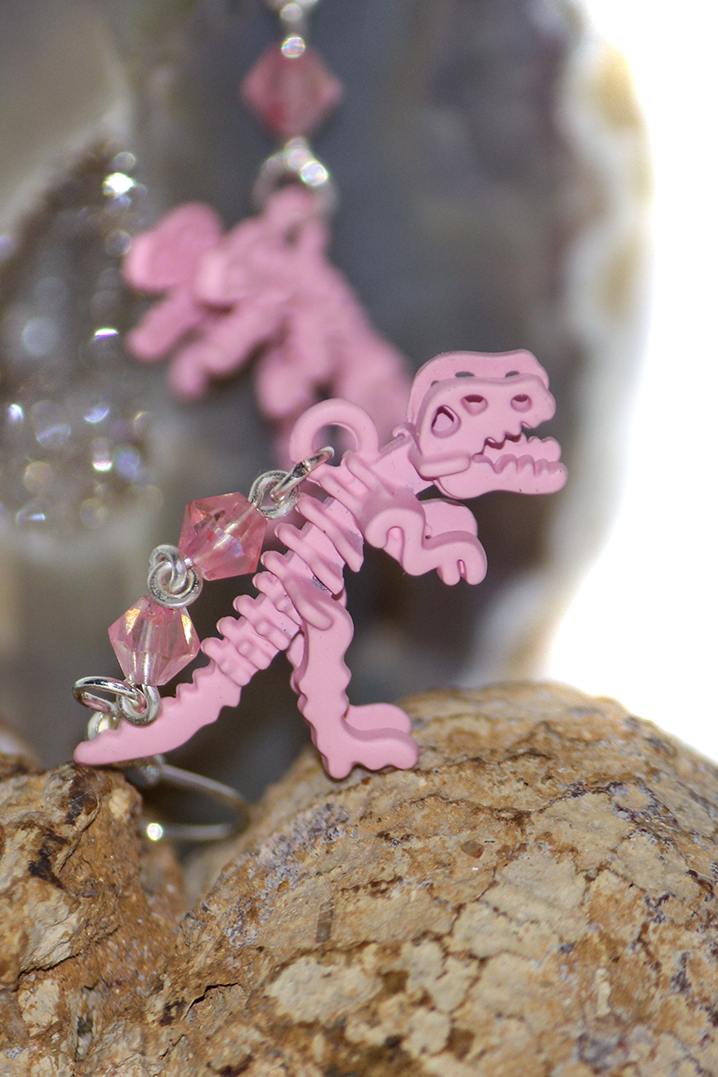Swarovski Crystal T-Rex Earrings