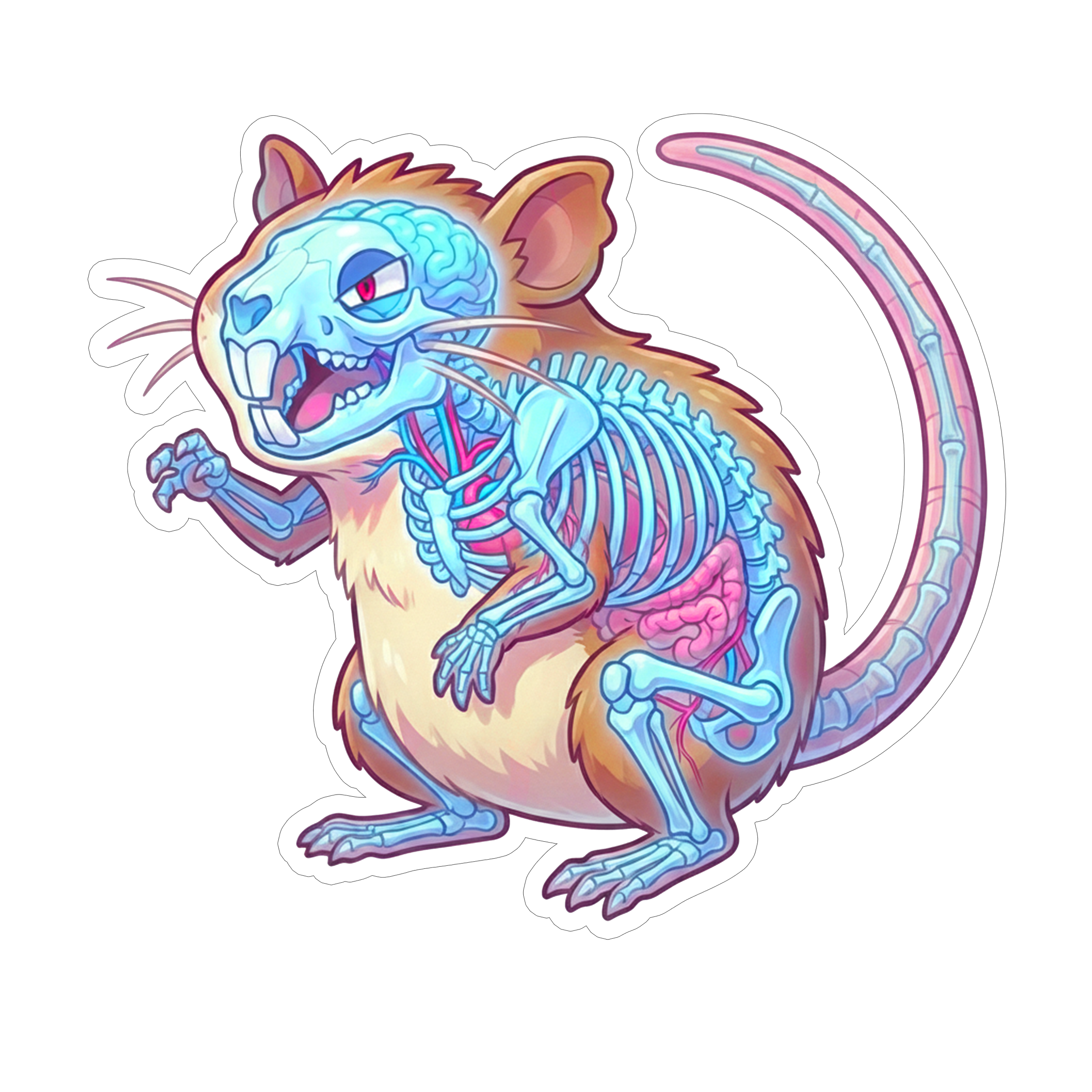 2 Inch Diaphonized Pokemon Anatomy Stickers