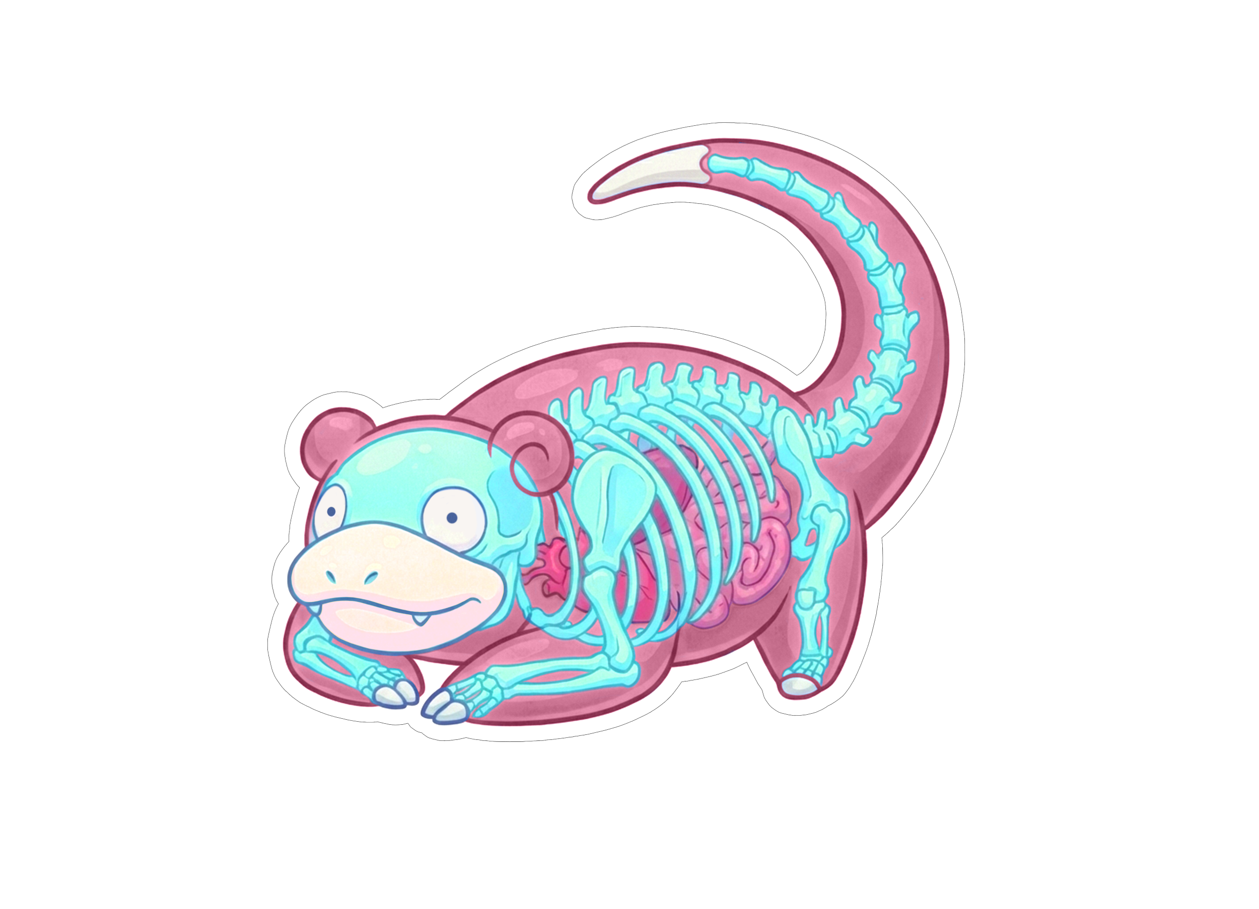 2 Inch Diaphonized Pokemon Anatomy Stickers
