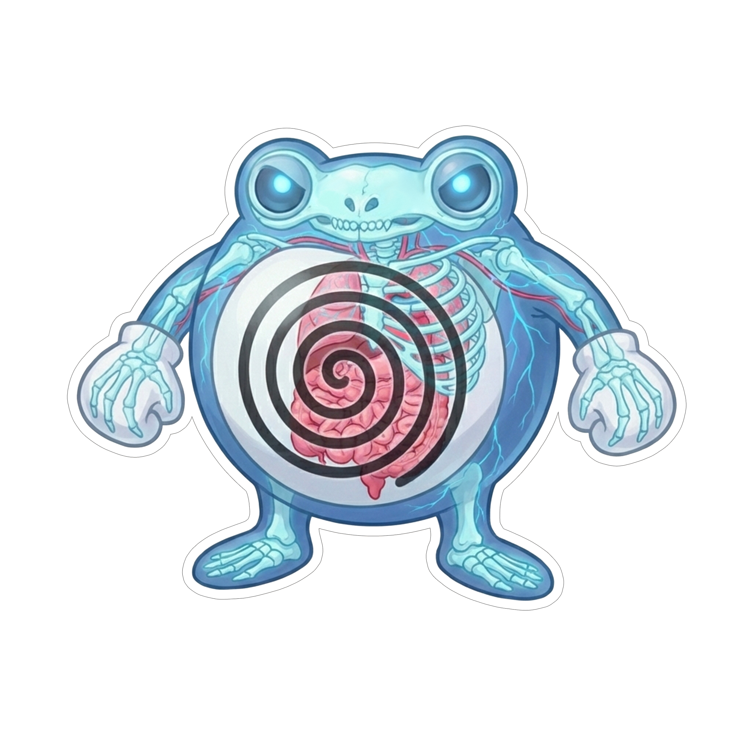 2 Inch Diaphonized Pokemon Anatomy Stickers