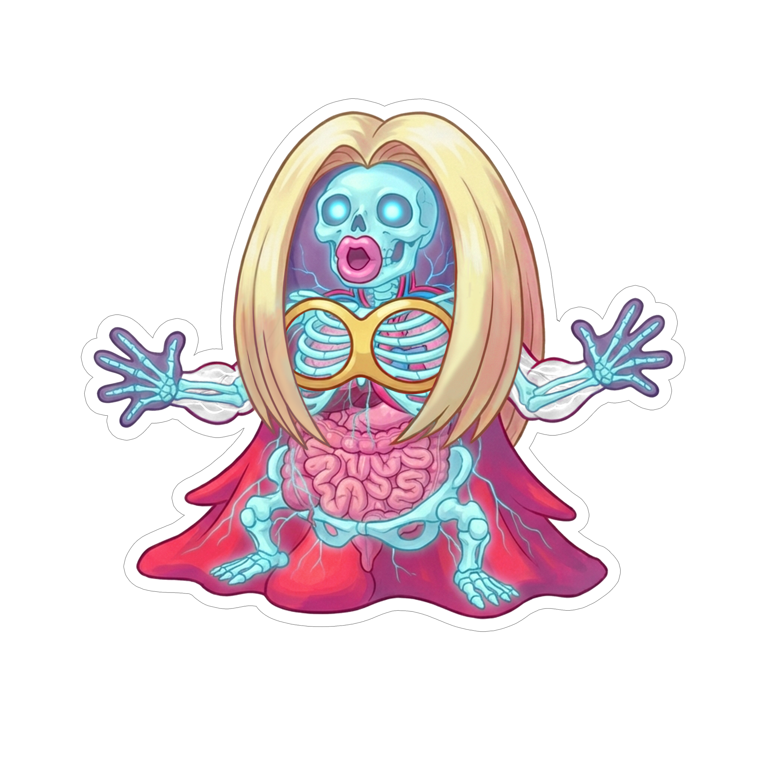2 Inch Diaphonized Pokemon Anatomy Stickers