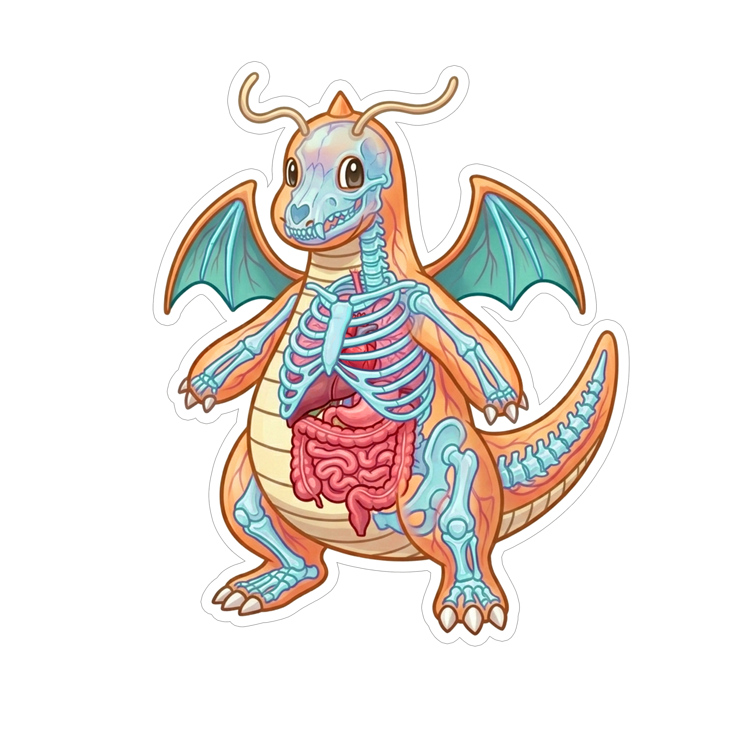 2 Inch Diaphonized Pokemon Anatomy Stickers