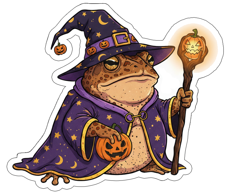 Toad Wizard Sticker
