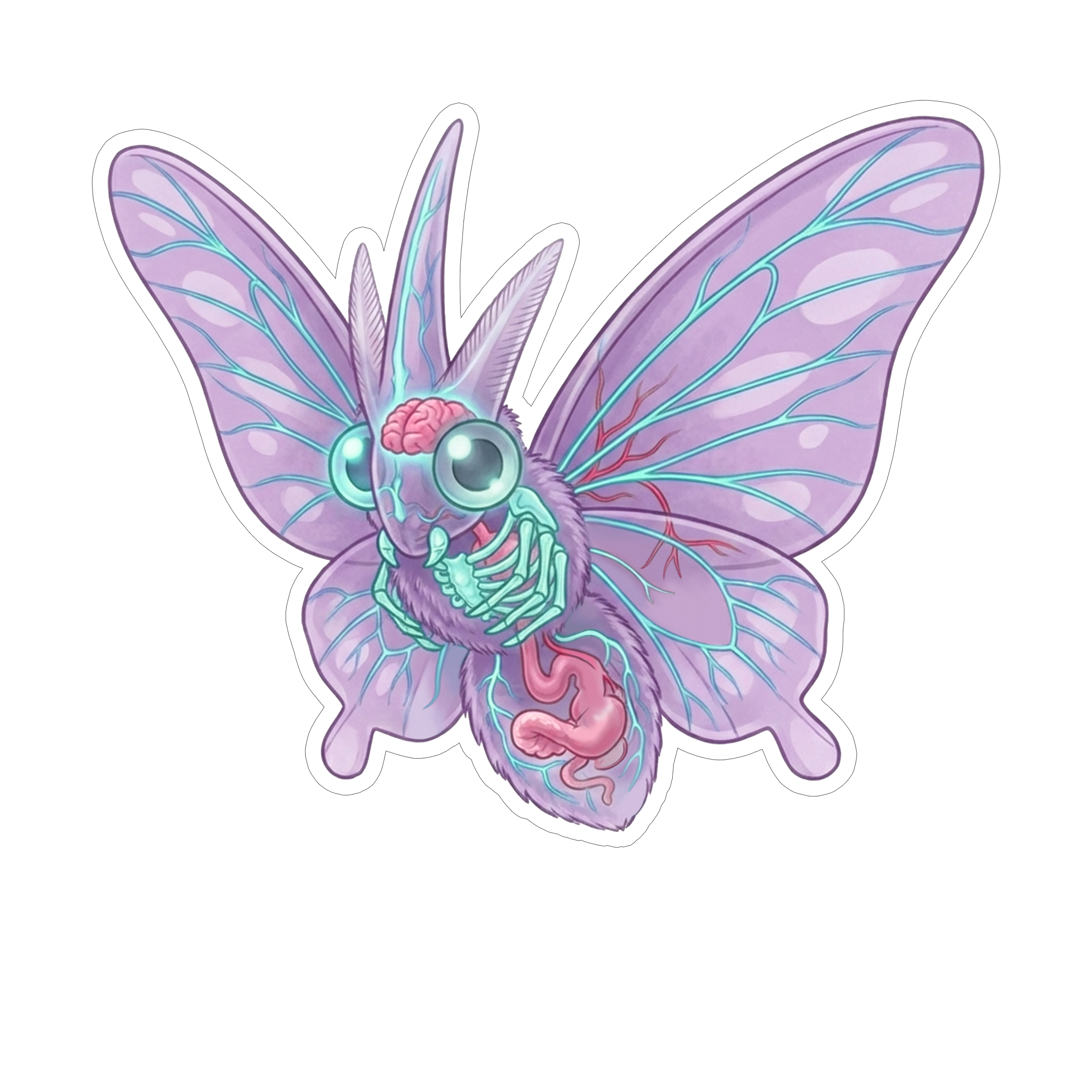 2 Inch Diaphonized Pokemon Anatomy Stickers