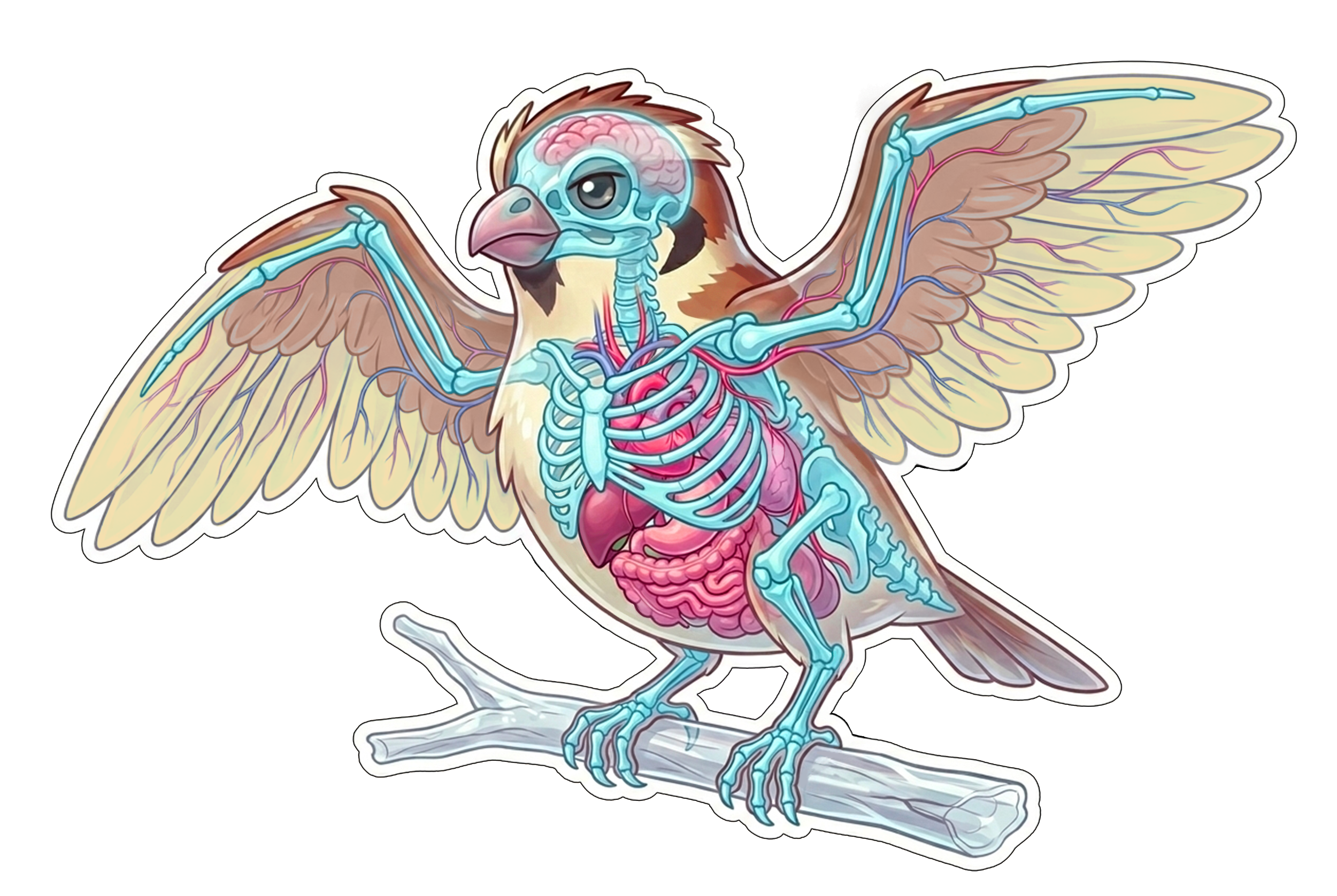 2 Inch Diaphonized Pokemon Anatomy Stickers