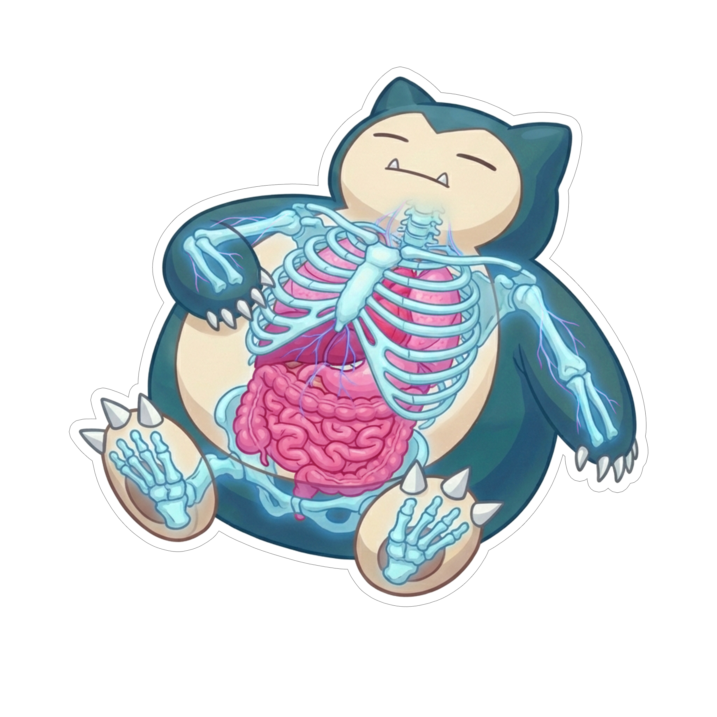 2 Inch Diaphonized Pokemon Anatomy Stickers