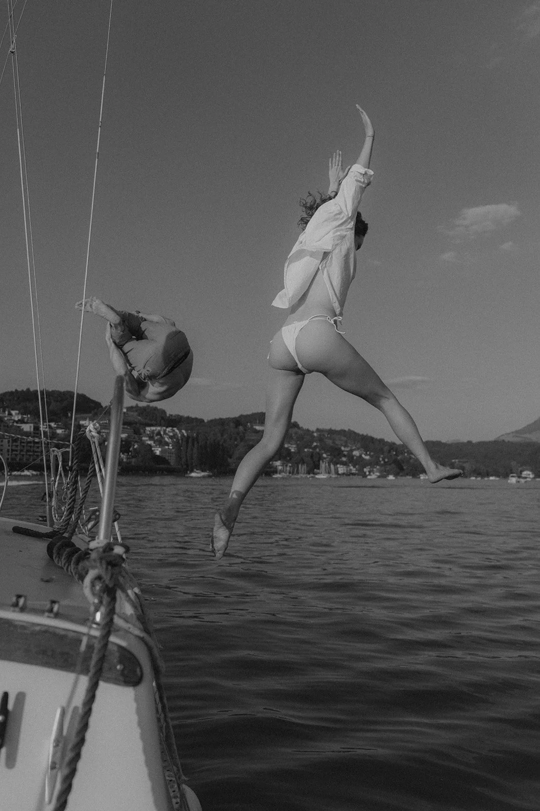 verlobungsshootingbilder auf dem Vierwaldstättersee auf dem Boot