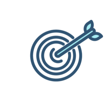 Icon image of a target with an arrow in it