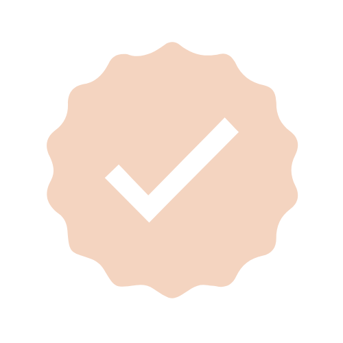 Badge with a checkmark inside