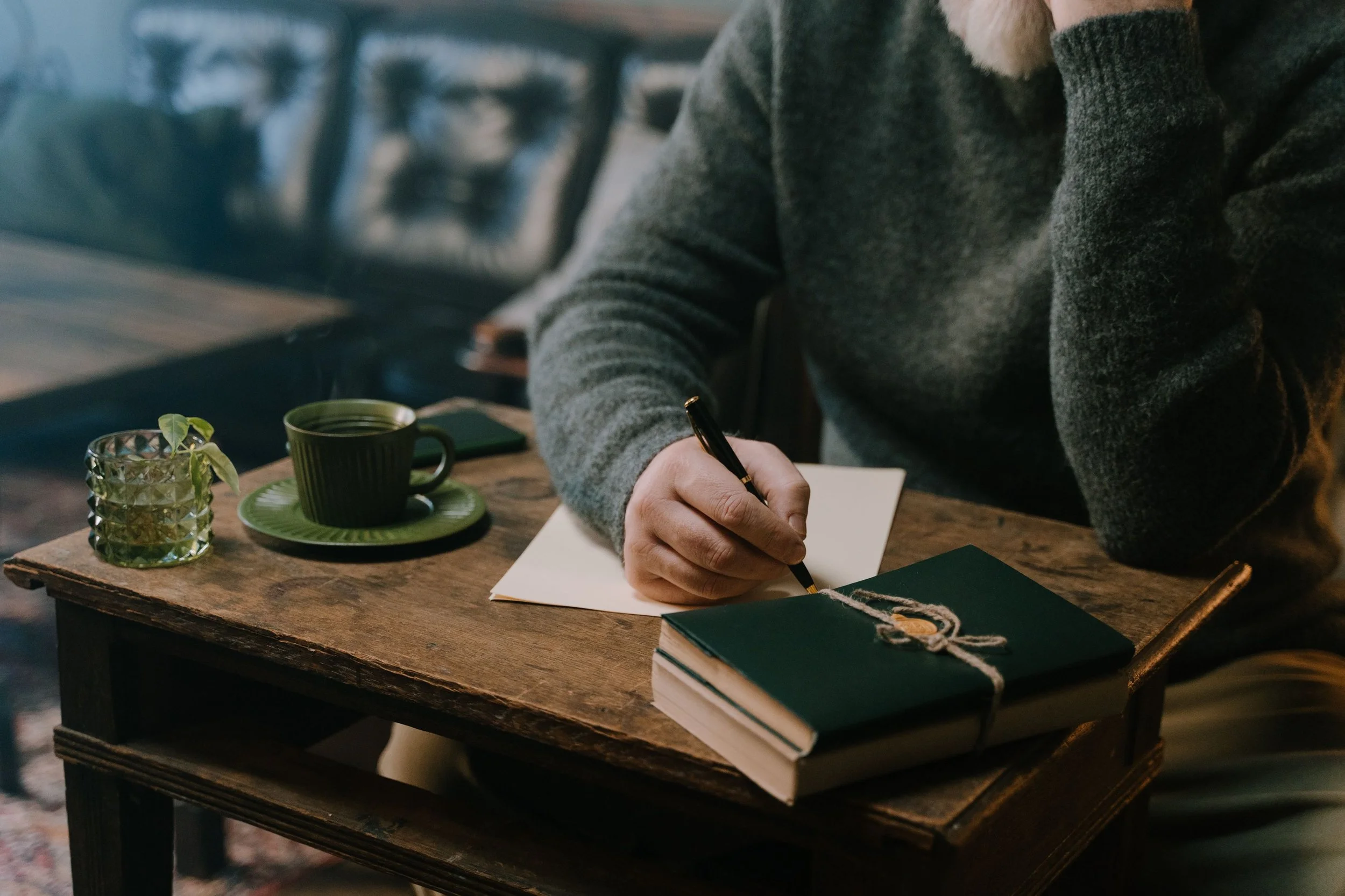 A person in a quiet, reflective moment