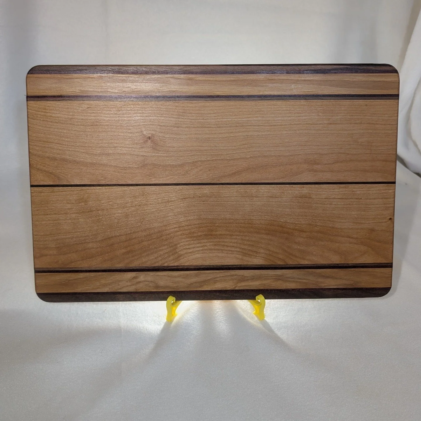 Cutting board made with #hickory
#purpleheart #walnutwood and #cherrywood