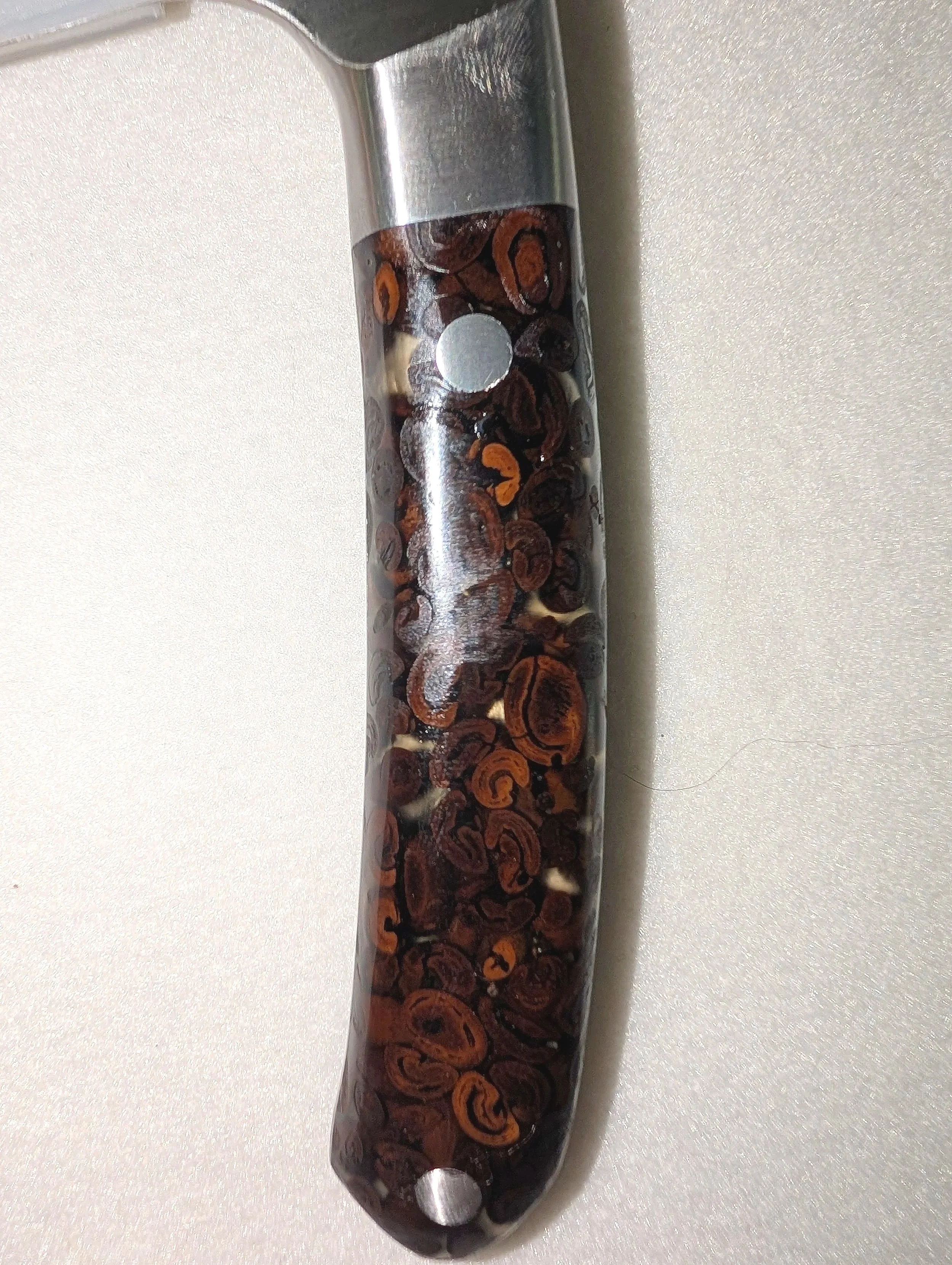 Coffee Bean Resin Handle Knife