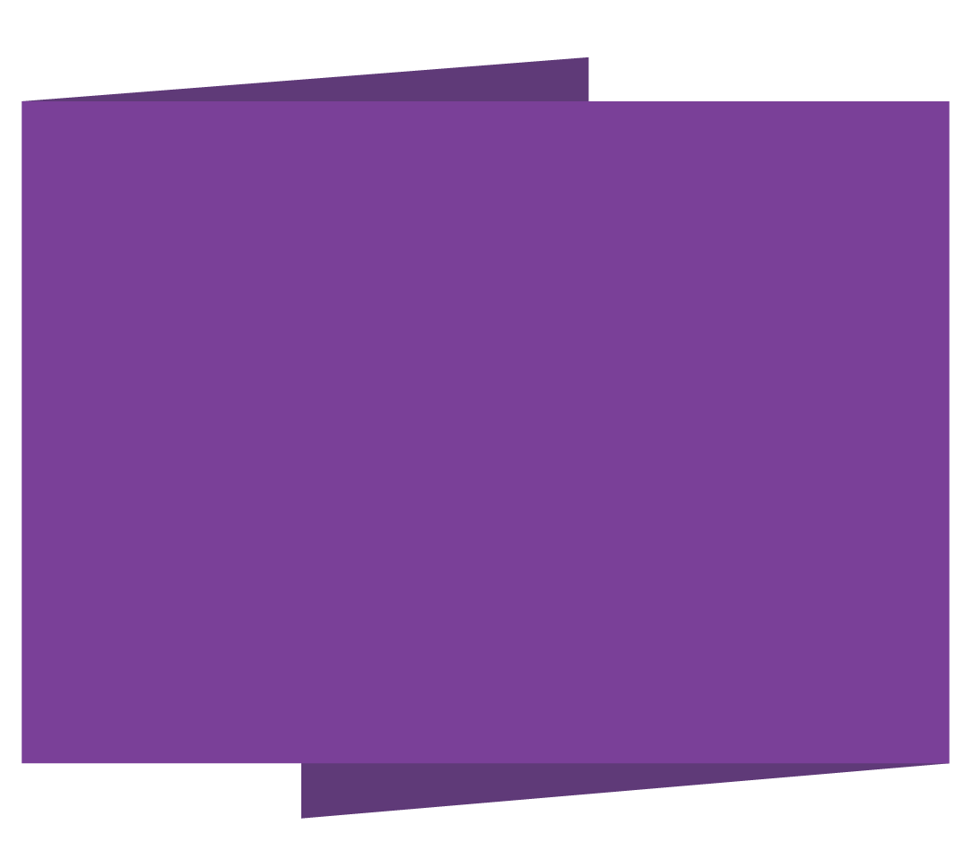A purple notebook with slightly curled pages, viewed from the side.