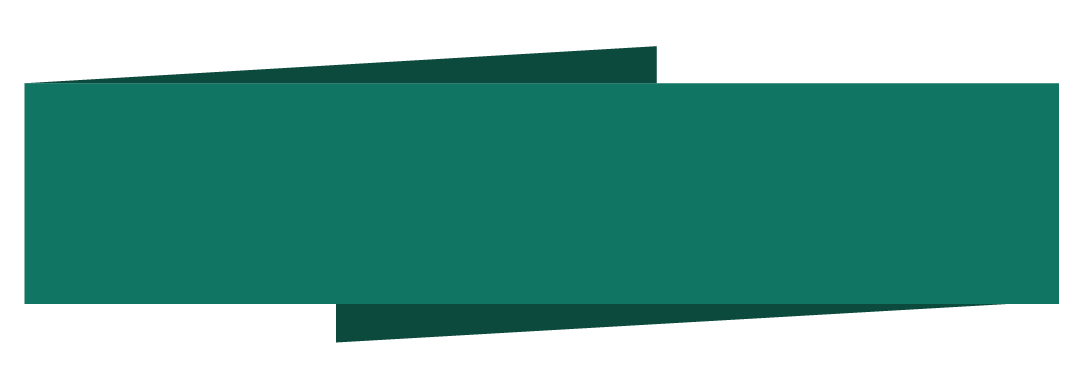 Two overlapping teal-colored rectangular banners, with the top banner slightly shifted to the right.