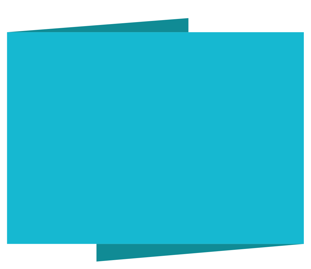 A set of three overlapping blue rectangles with a slight 3D effect.