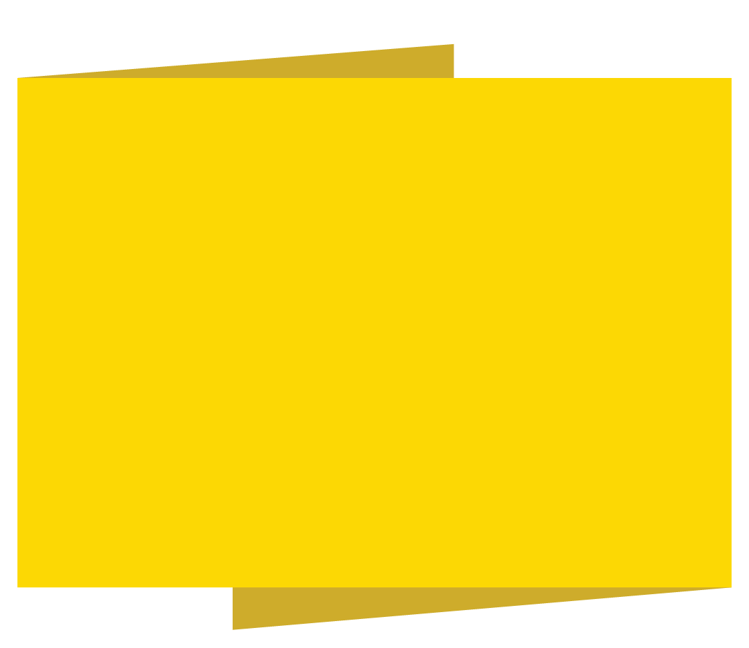 A yellow sticky note with black text in the center, and a second yellow sticky note partially behind it, both at an angle.