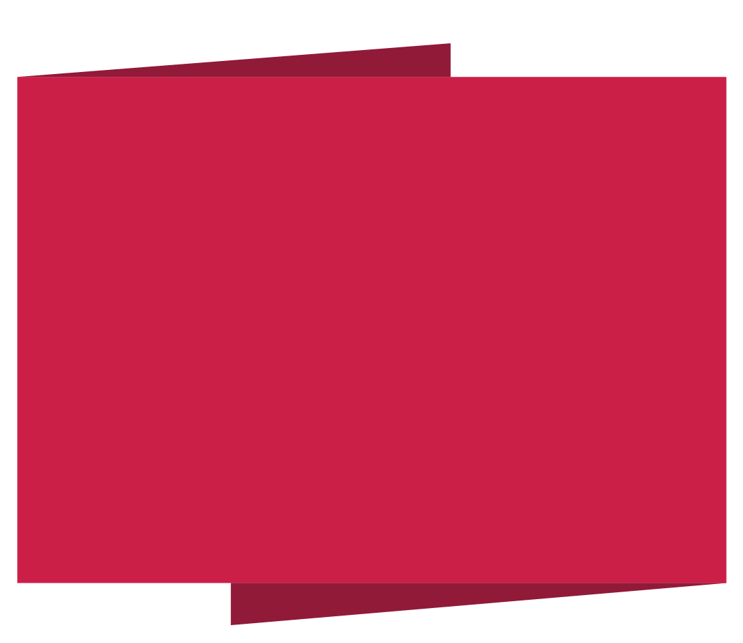 Three overlapping red paper sheets with black background.