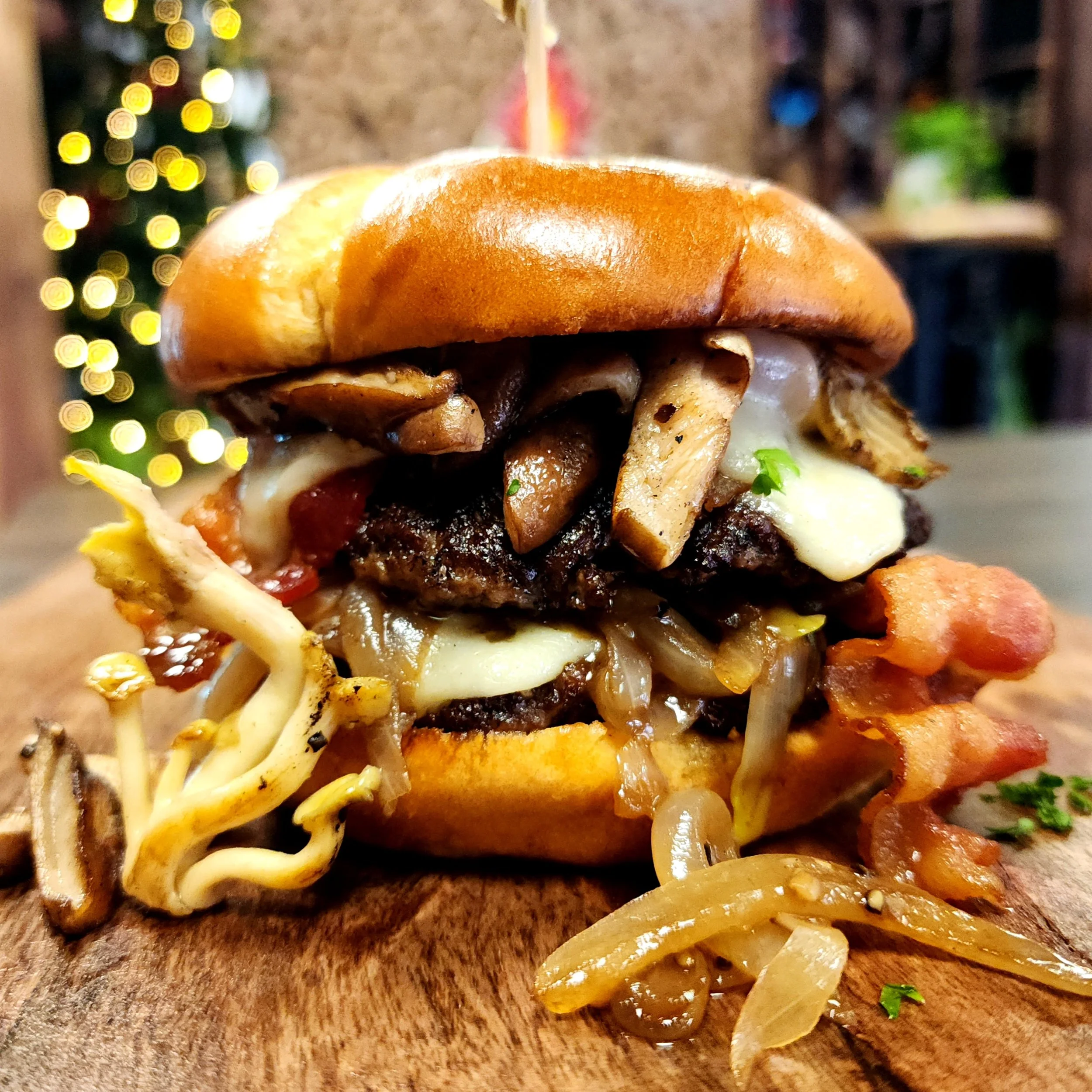"Fancy Shroom & Swiss" - Chestnut Shrooms, Caramelized French Onion, & Smoked Swiss