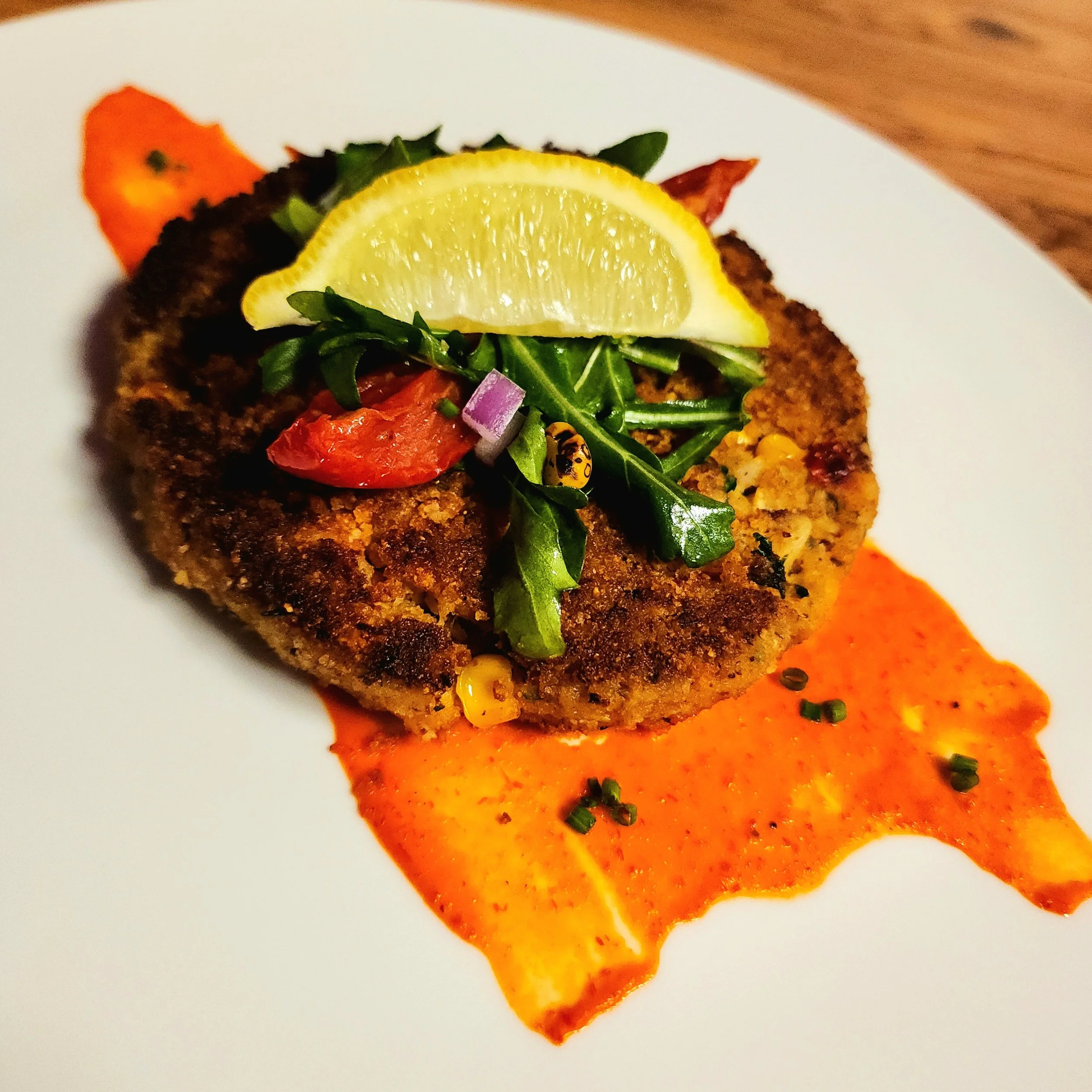Boardwalk Style Southern Crab Cake. 