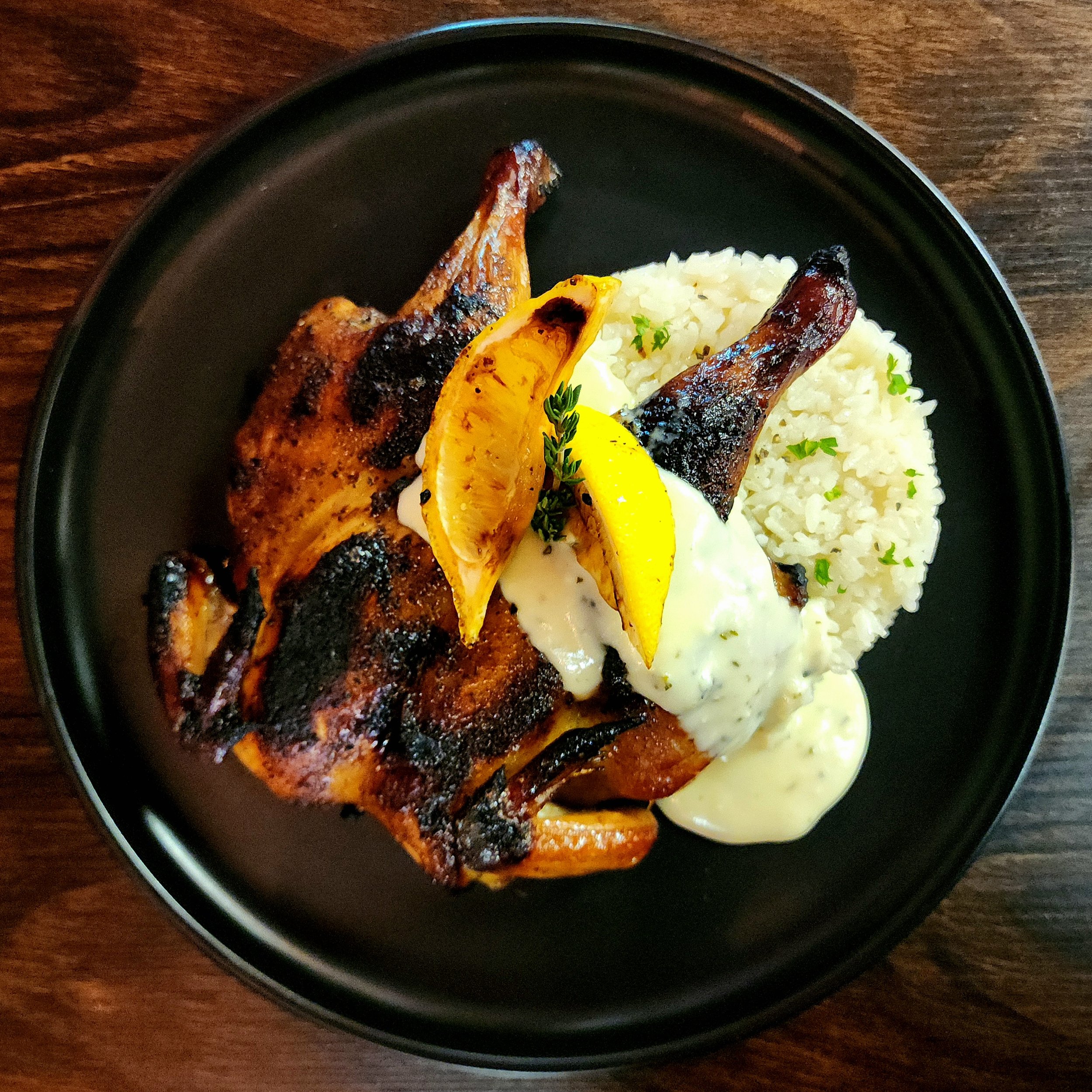 Smoked Cornish Game Hen. 