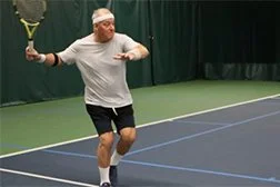 personal training from train with kim Rudy Boleslav playing tennis