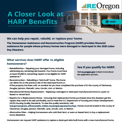 ReOregon HARP - Application Packet
