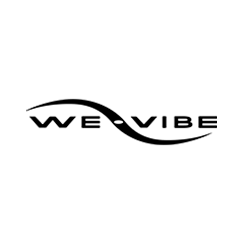 The logo for WE VIBE, featuring the word 'WE' and 'VIBE' separated by a curved line resembling an infinity symbol.