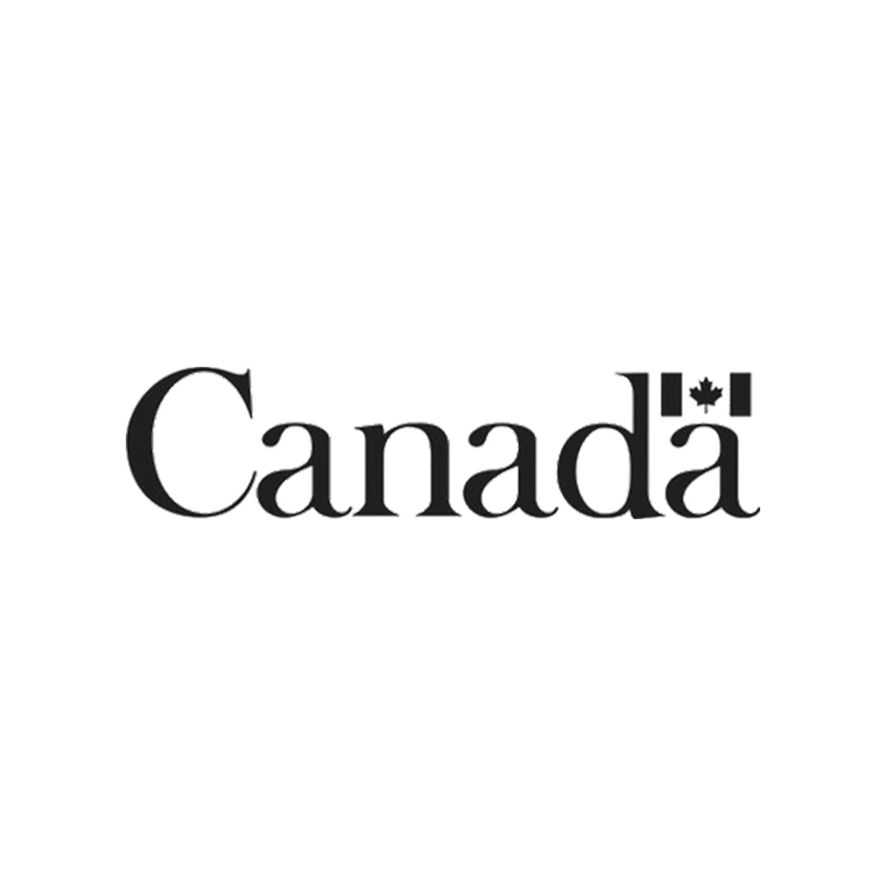 The word 'Canada' written in black font with a small maple leaf and the national flag above the letter 'a'.