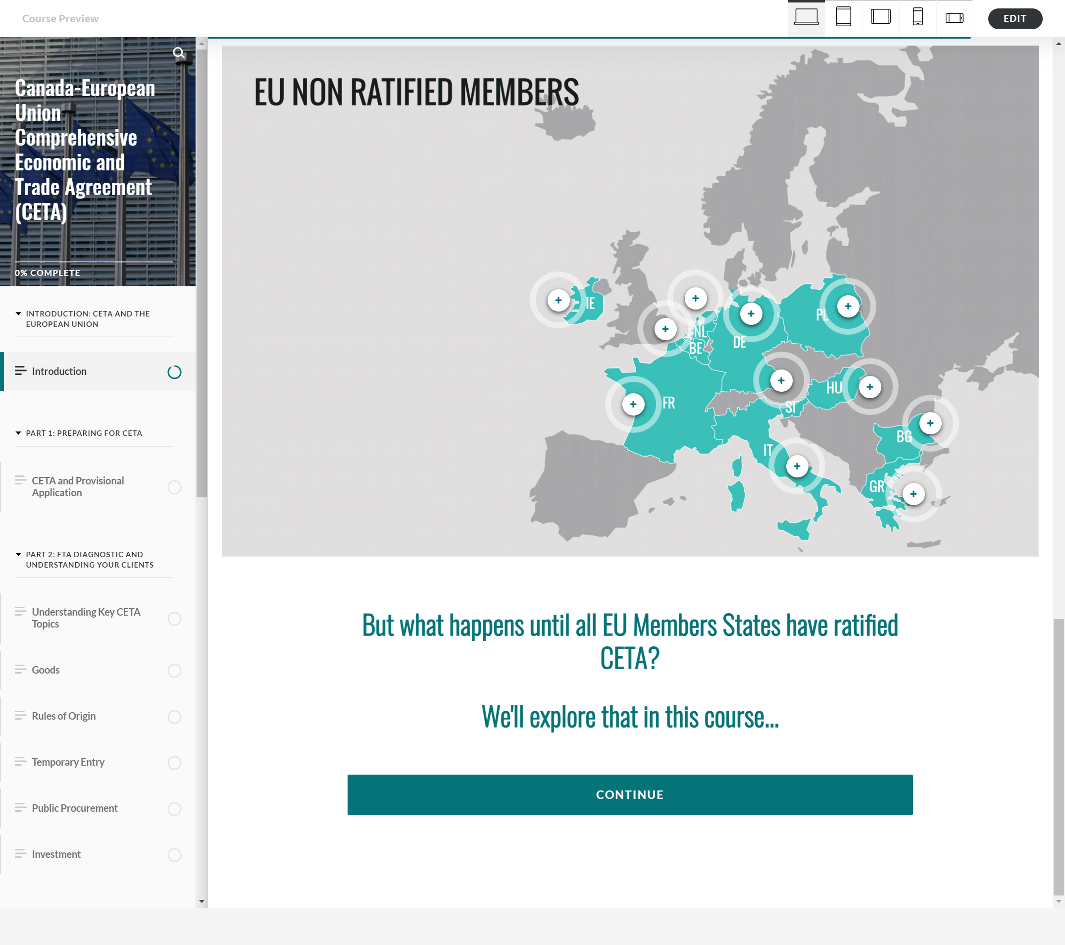 Map of Europe with countries highlighted in teal to show EU Member States, and gray countries representing EU non-ratified members, labeled with country codes. Text on the page reads: 'EU NON RATIFIED MEMBERS.' Additional text says: 'But what happens
