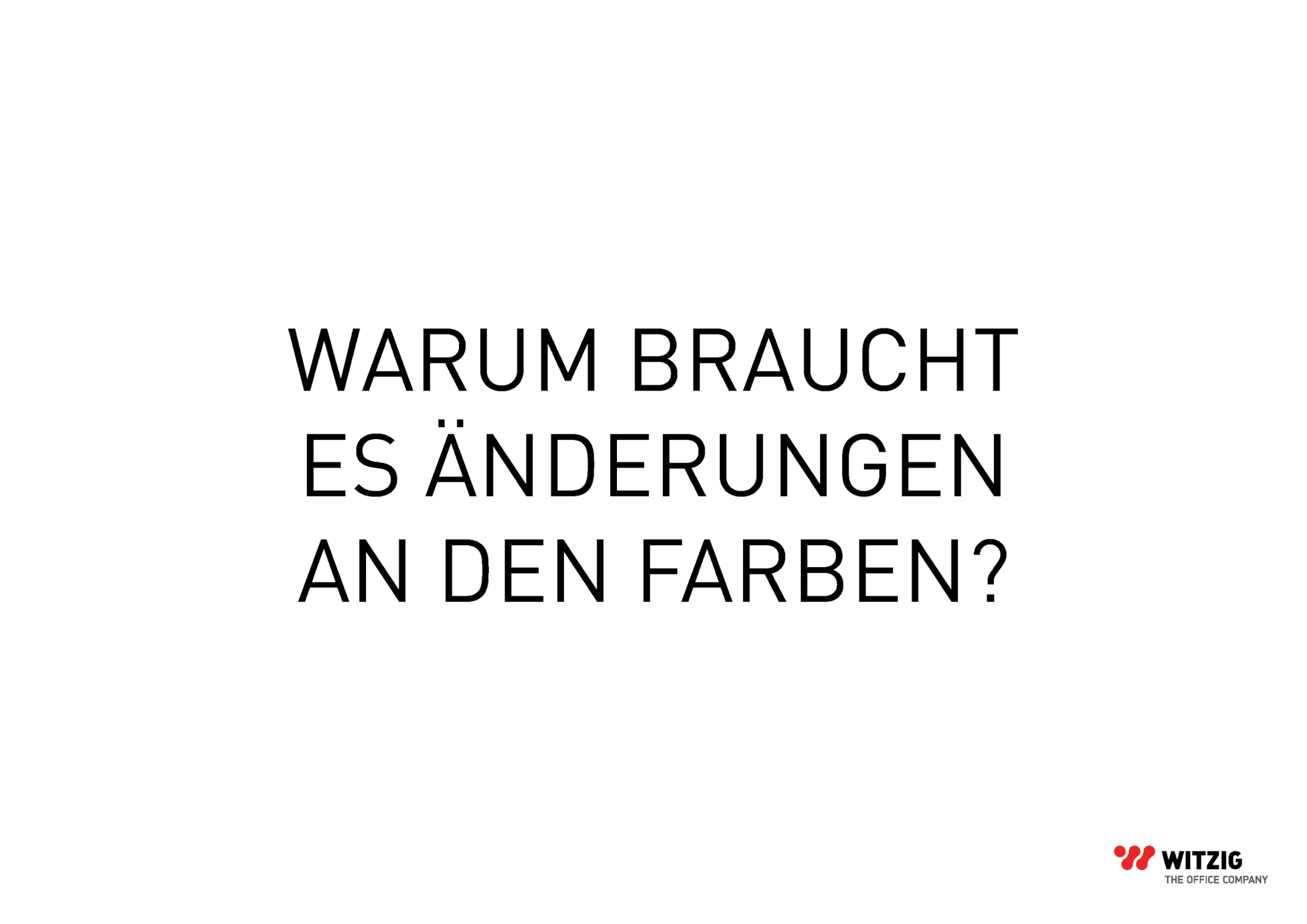 Animation zur Herleitung des neuen Corporate Designs von Witzig. Von der Ausgangslage über Marktanalyse und Positionierung bis zum Resultat.