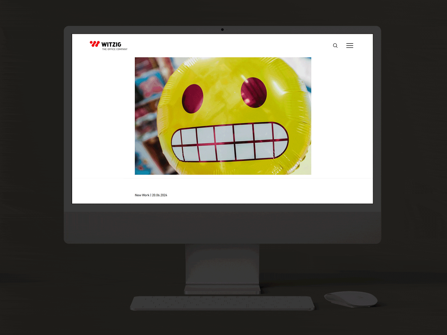 Animation mit Beitrag auf dem Blog von Witzig The Office Company im neuen Corporate Design.