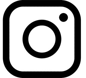 Instagram logo in black and white.
