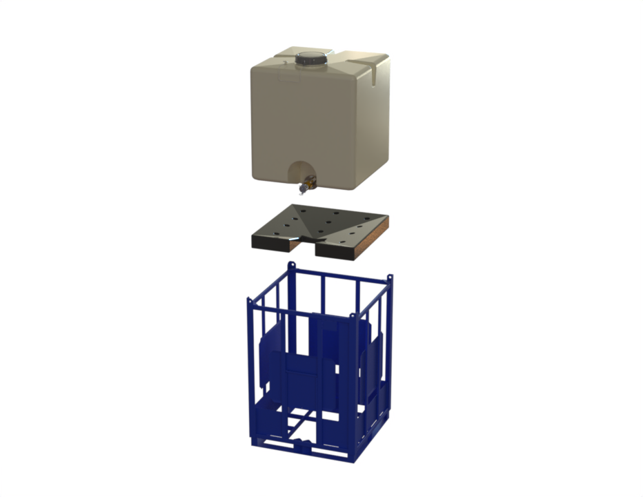 Hawman Container Services - Composite IBC Totes (Polyethylene IBC) - 01 P1500SS ALEX DIAMETRIC EXPLODE.png