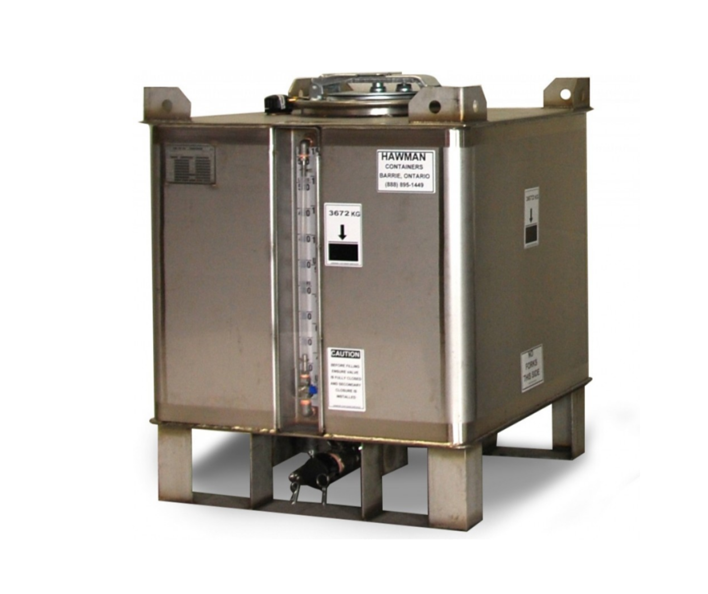 Stainless steel IBC tank manufactured by Hawman Container Services